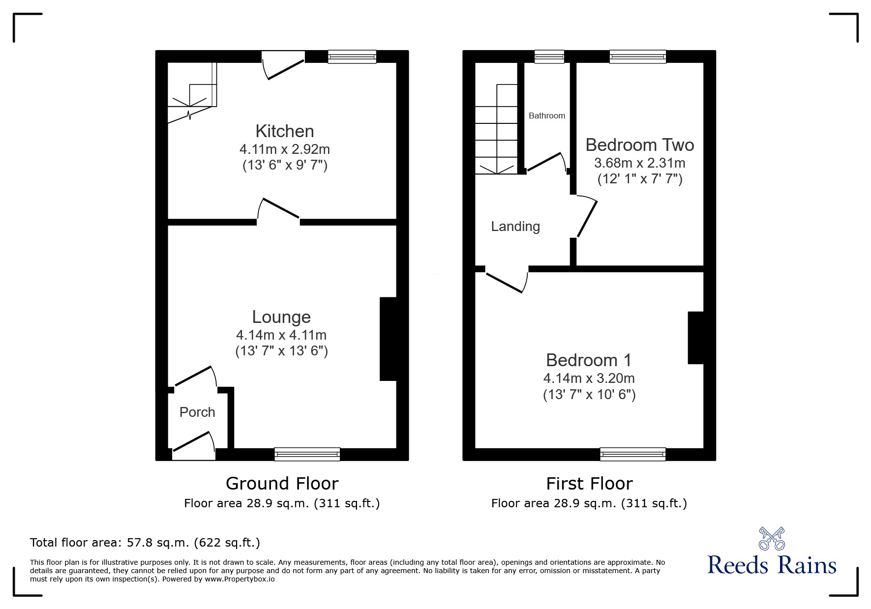 Floorplan of 2 bedroom Mid Terrace House for sale, Clifton Street, Preston, Lancashire, PR1