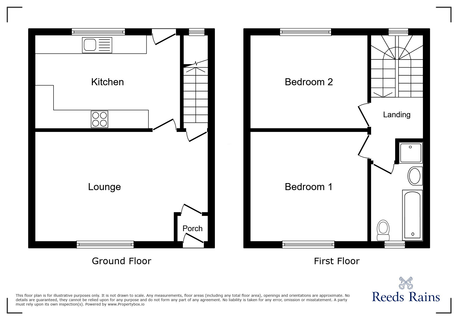 Floorplan of 2 bedroom Mid Terrace House for sale, Hesketh Street, Ashton-on-Ribble, Lancashire, PR2