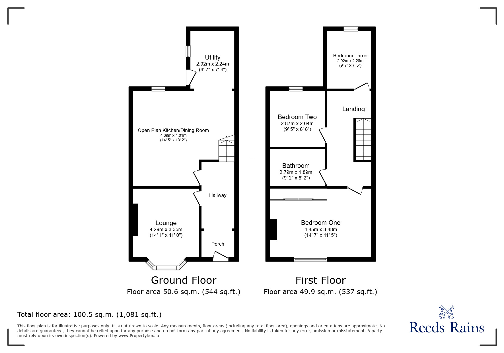 Floorplan of 3 bedroom Mid Terrace House for sale, Poulton Street, Ashton-on-Ribble, Lancashire, PR2