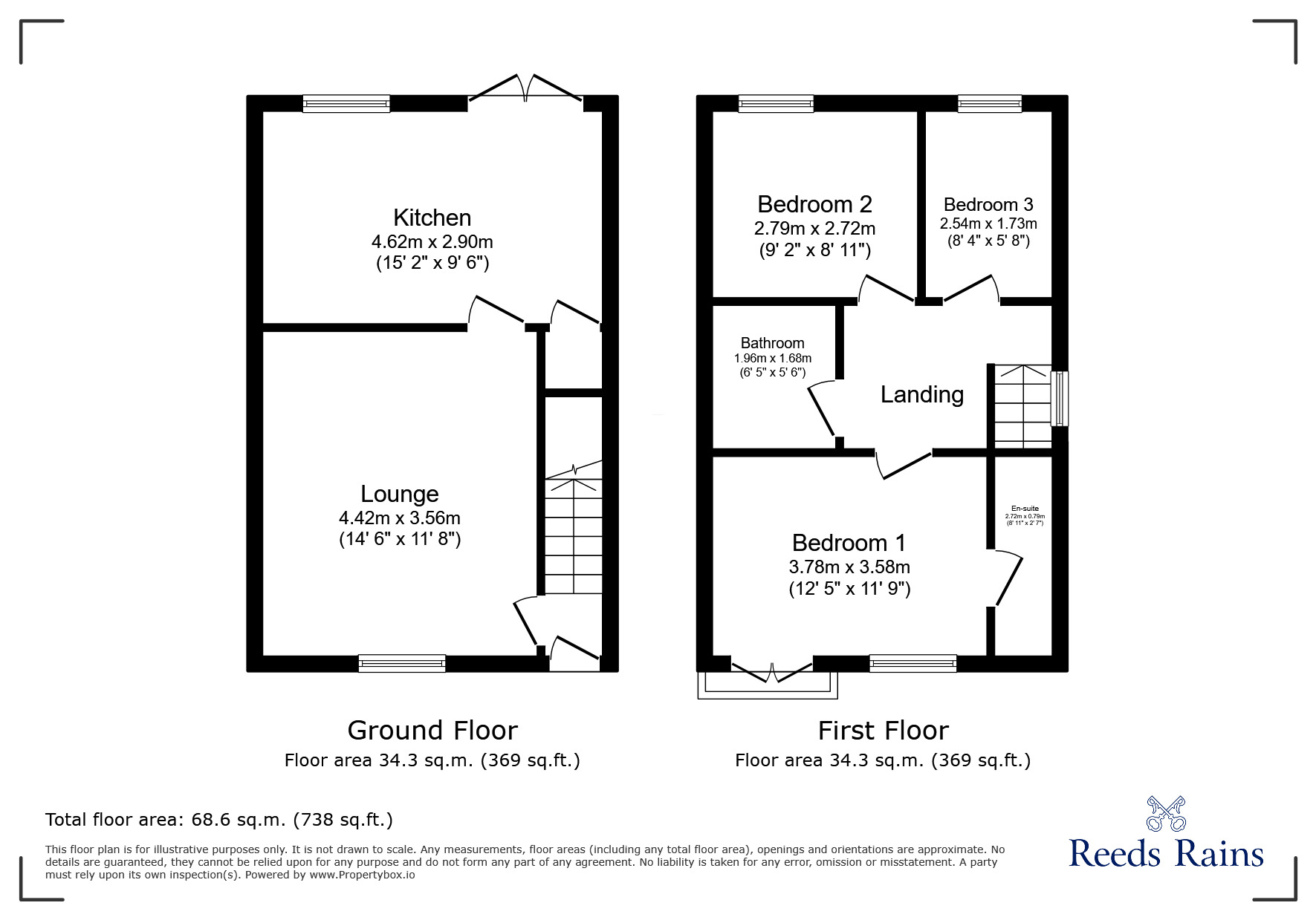 Floorplan of 3 bedroom End Terrace House for sale, Maritime Way, Ashton-on-Ribble, Lancashire, PR2