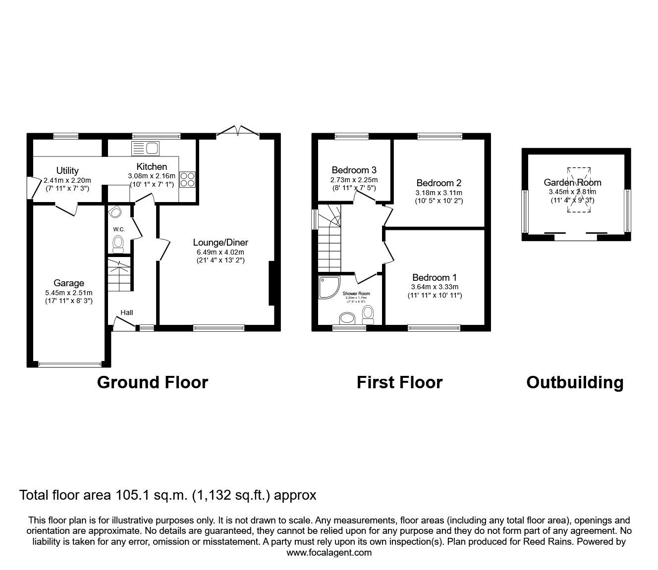 Floorplan of 3 bedroom Detached House for sale, West Avenue, Ingol, Lancashire, PR2