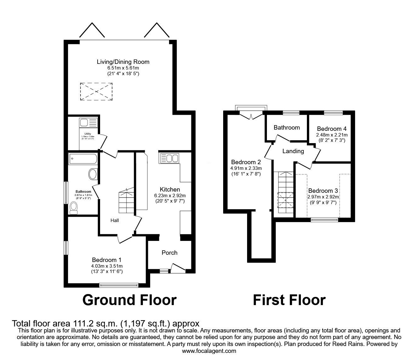 Floorplan of 4 bedroom Semi Detached House for sale, Sunbury Avenue, Penwortham, Lancashire, PR1