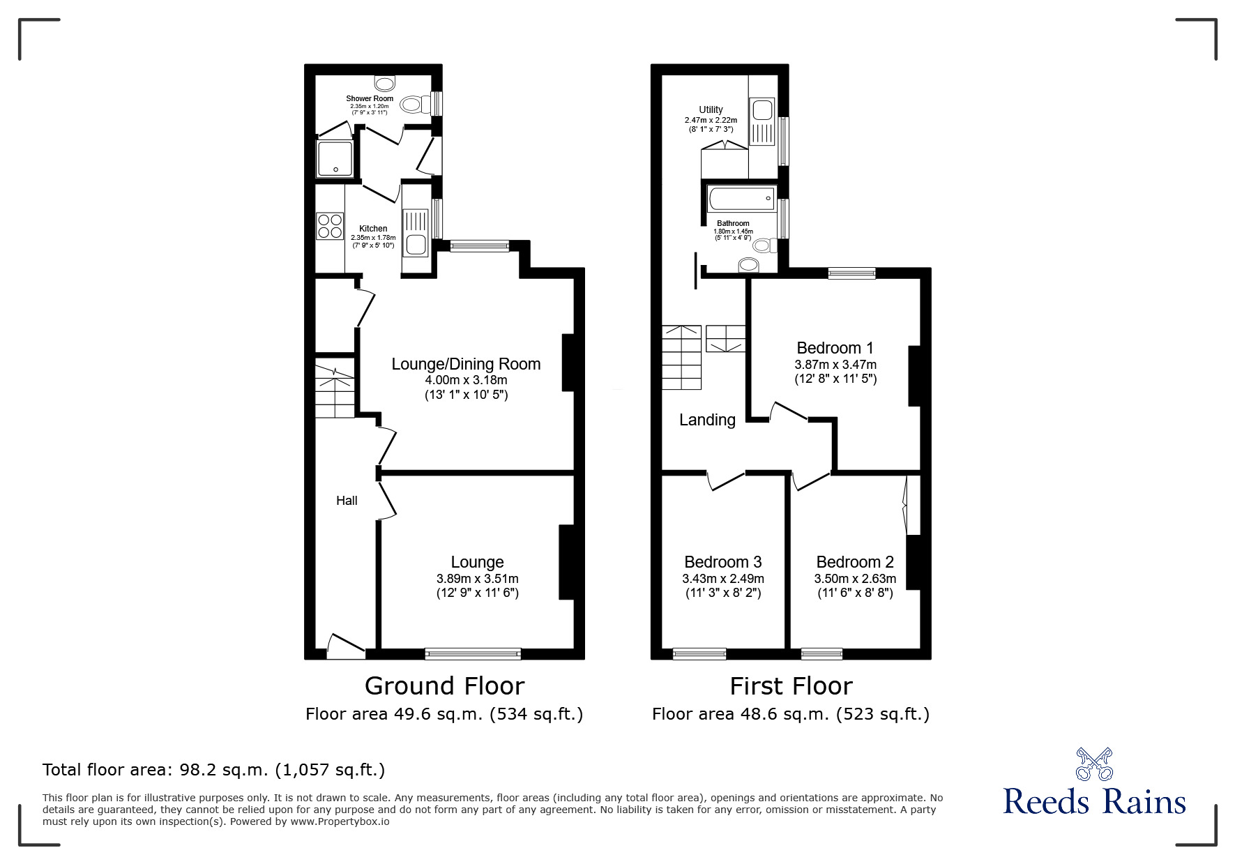 Floorplan of 3 bedroom Mid Terrace House for sale, Inkerman Street, Ashton-on-ribble, Preston, PR2