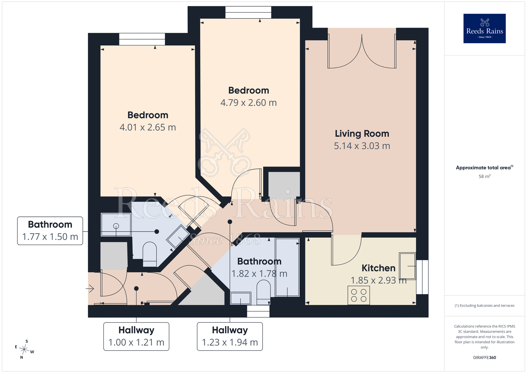 Floorplan of 2 bedroom House for sale, The Fieldings, Fulwood, Lancashire, PR2