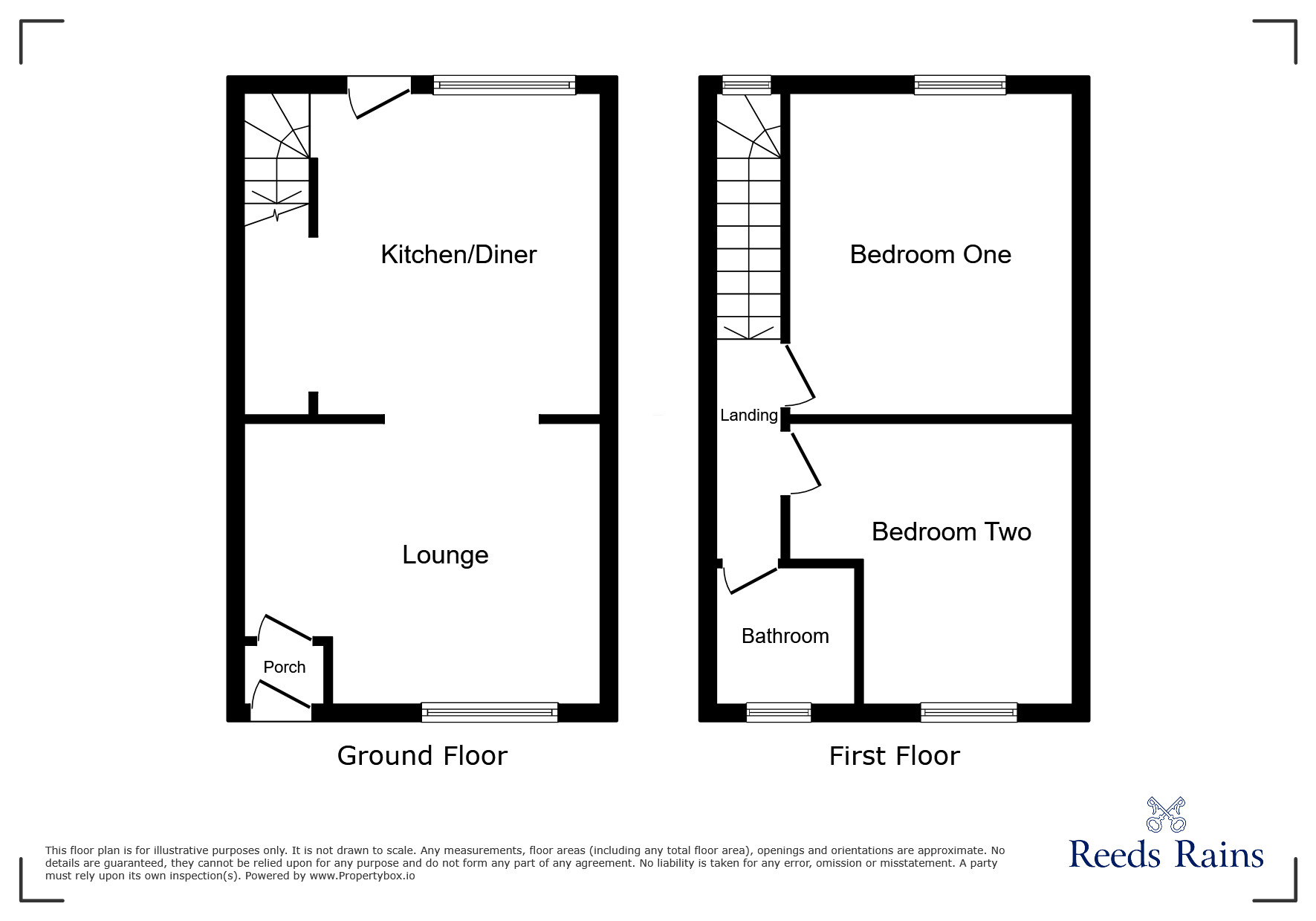 Floorplan of 2 bedroom Mid Terrace House for sale, Flett Street, Ashton-on-Ribble, Lancashire, PR2
