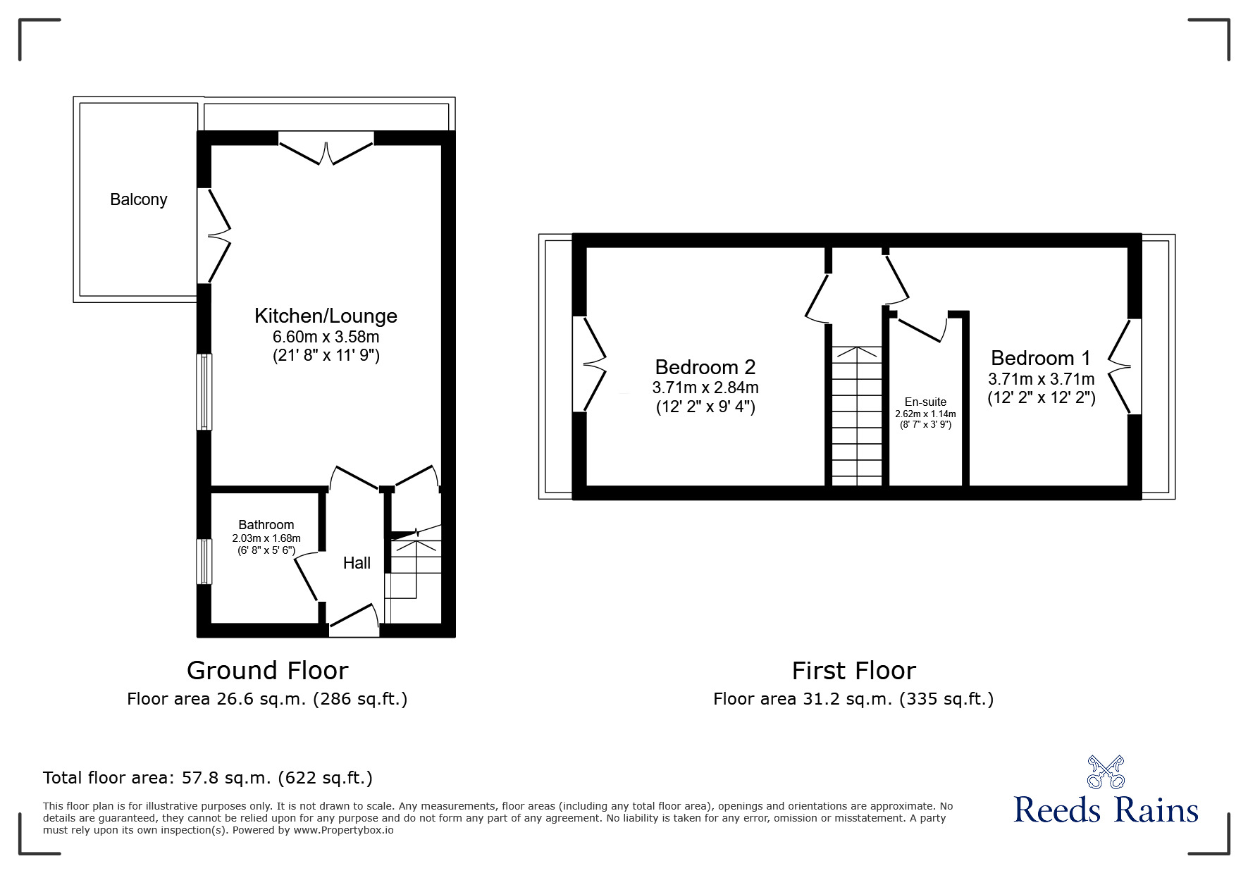 Floorplan of 2 bedroom  Flat for sale, West Cliff, Preston, Lancashire, PR1