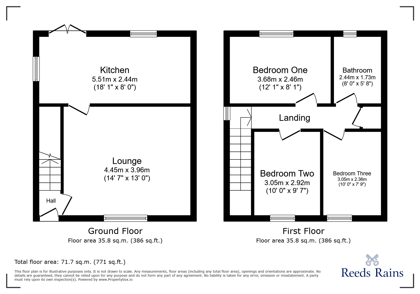 Floorplan of 3 bedroom End Terrace House for sale, Robin Street, Preston, Lancashire, PR1