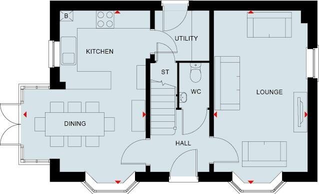 Floorplan of 4 bedroom Detached House for sale, Digby Drive, Cottam, Lancashire, PR4
