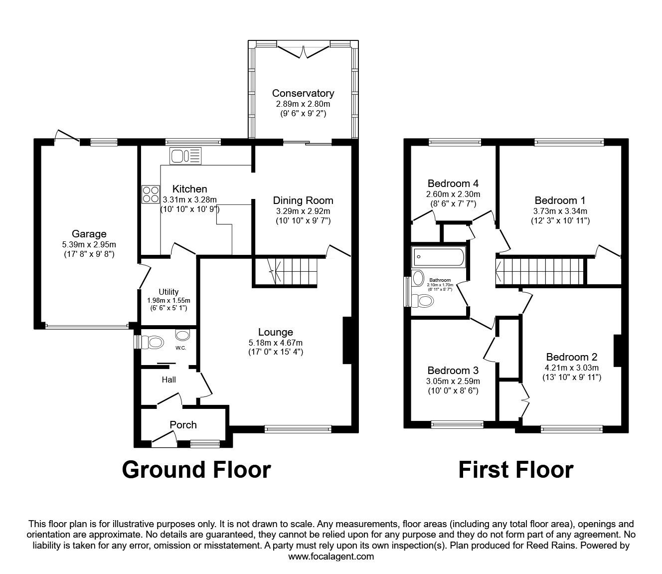 Floorplan of 4 bedroom Detached House for sale, Dukes Meadow, Ingol, Lancashire, PR2