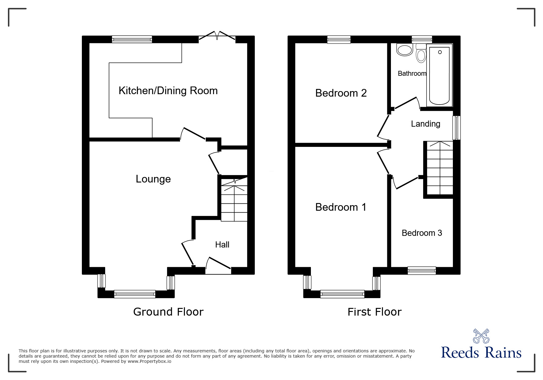 Floorplan of 3 bedroom Semi Detached House for sale, Malvern Avenue, Preston, Lancashire, PR1