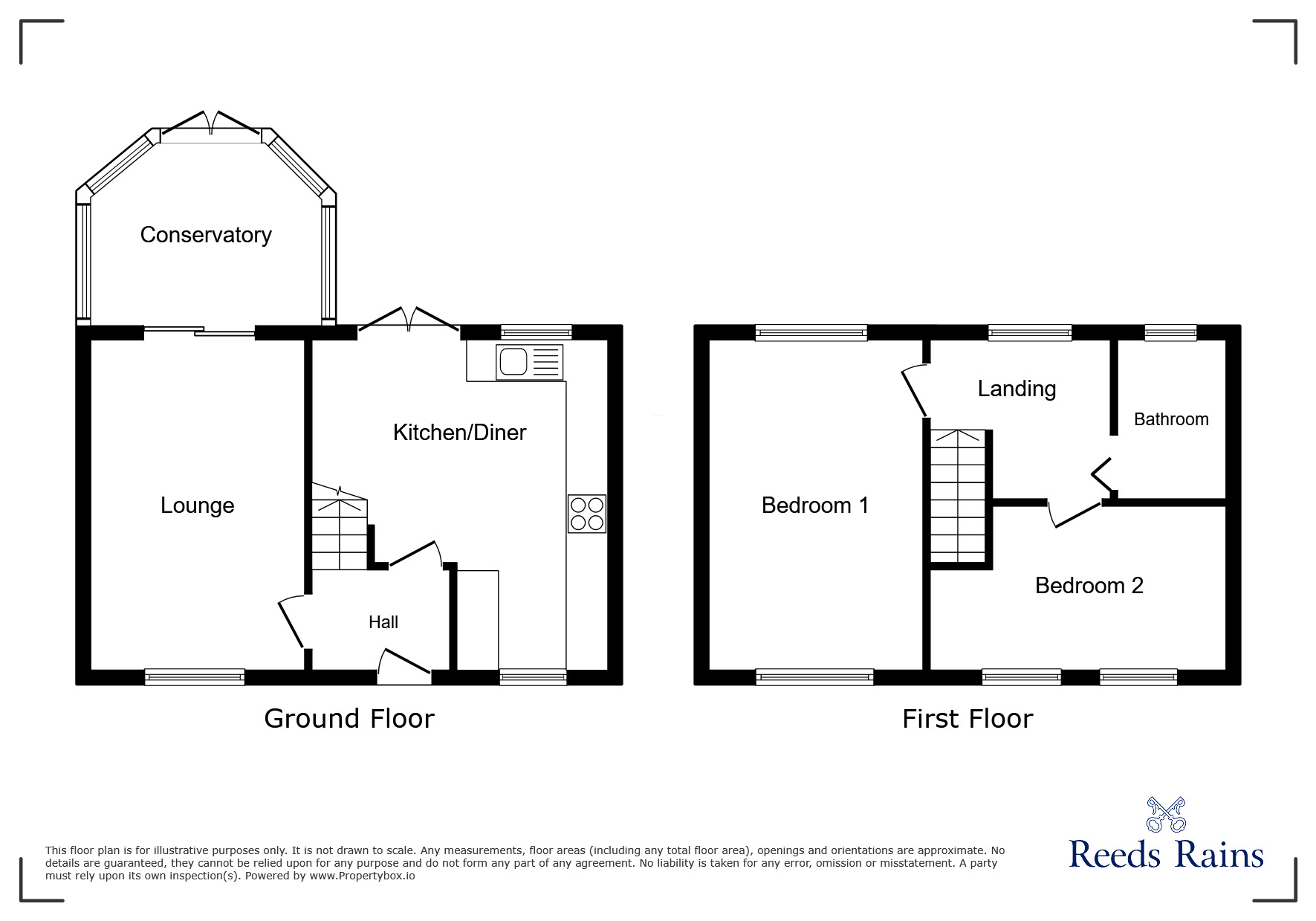 Floorplan of 2 bedroom Mid Terrace House for sale, Blackpool Road, Ashton-on-Ribble, Lancashire, PR2