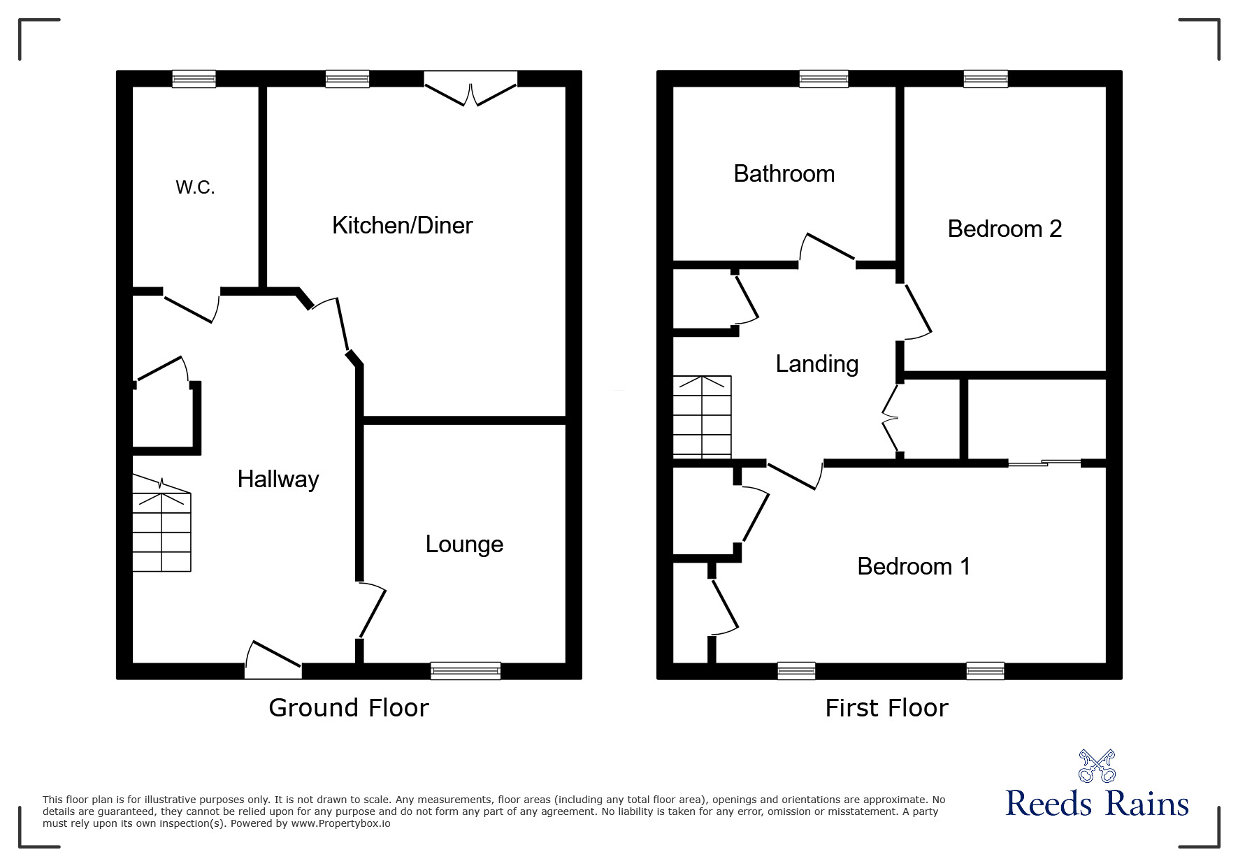 Floorplan of 2 bedroom Semi Detached House for sale, Eider Avenue, Preston, Lancashire, PR3