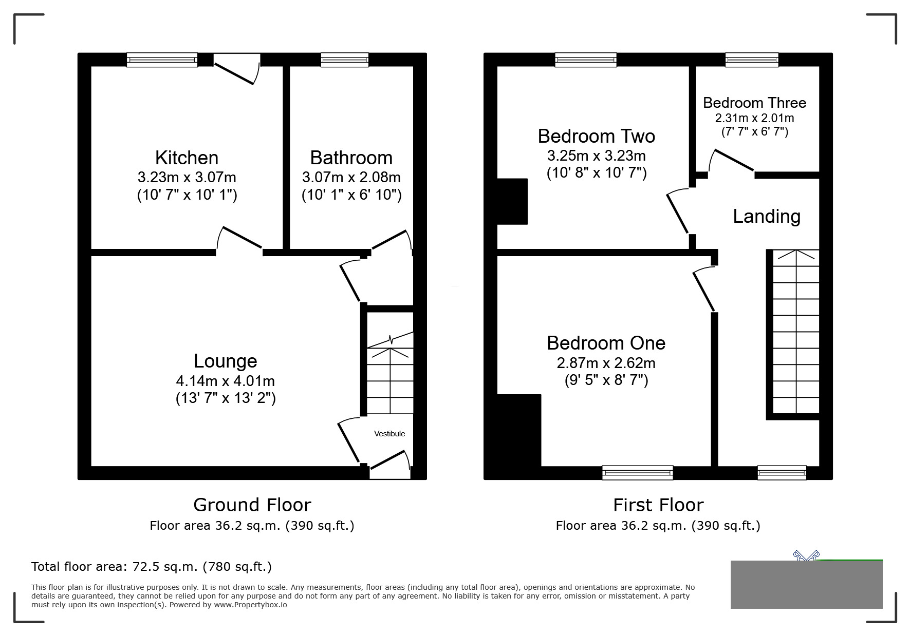 Floorplan of 3 bedroom Mid Terrace House for sale, Slade Street, Preston, Lancashire, PR1