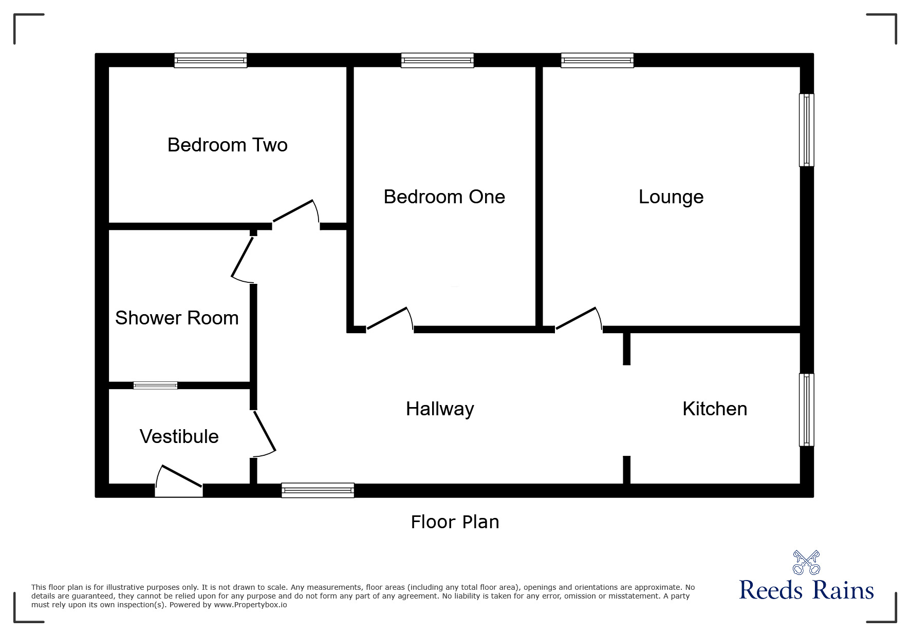 Floorplan of 2 bedroom Semi Detached Bungalow for sale, College Court, Preston, Lancashire, PR1