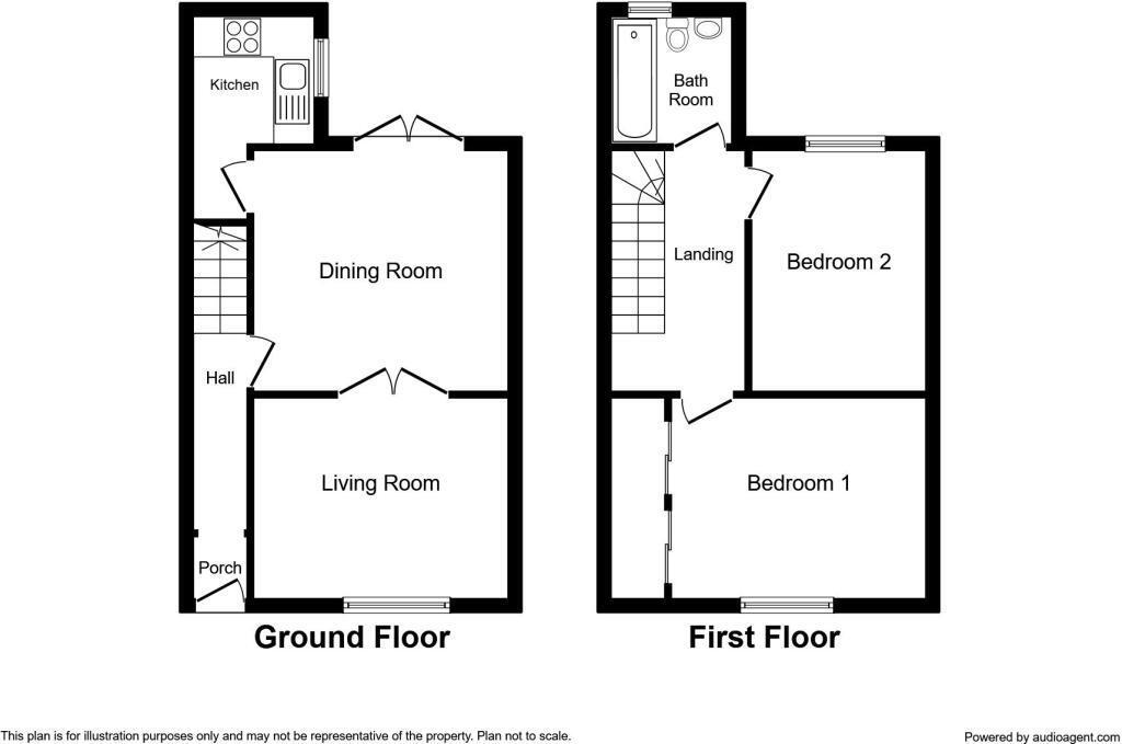 Floorplan of 3 bedroom Mid Terrace House for sale, Grafton Street, Preston, Lancashire, PR1