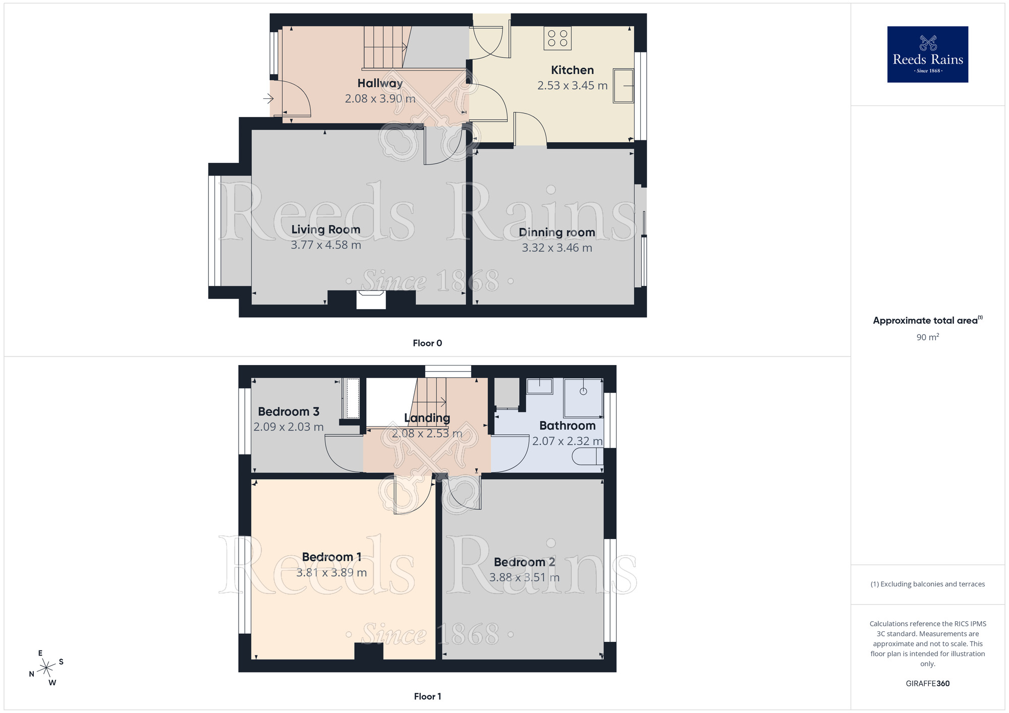 Floorplan of 3 bedroom Detached House for sale, Ashwood Road, Fulwood, Lancashire, PR2