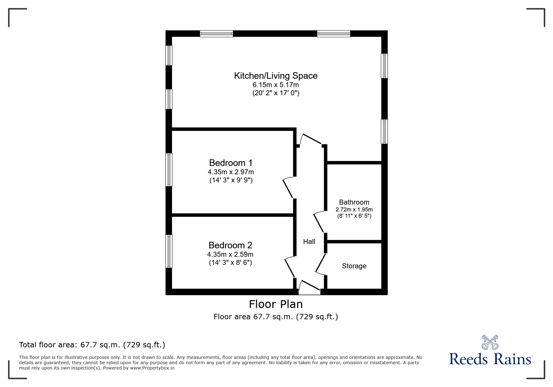 Floorplan of 2 bedroom Flat for sale, Clement Road, Fulwood, Lancashire, PR2