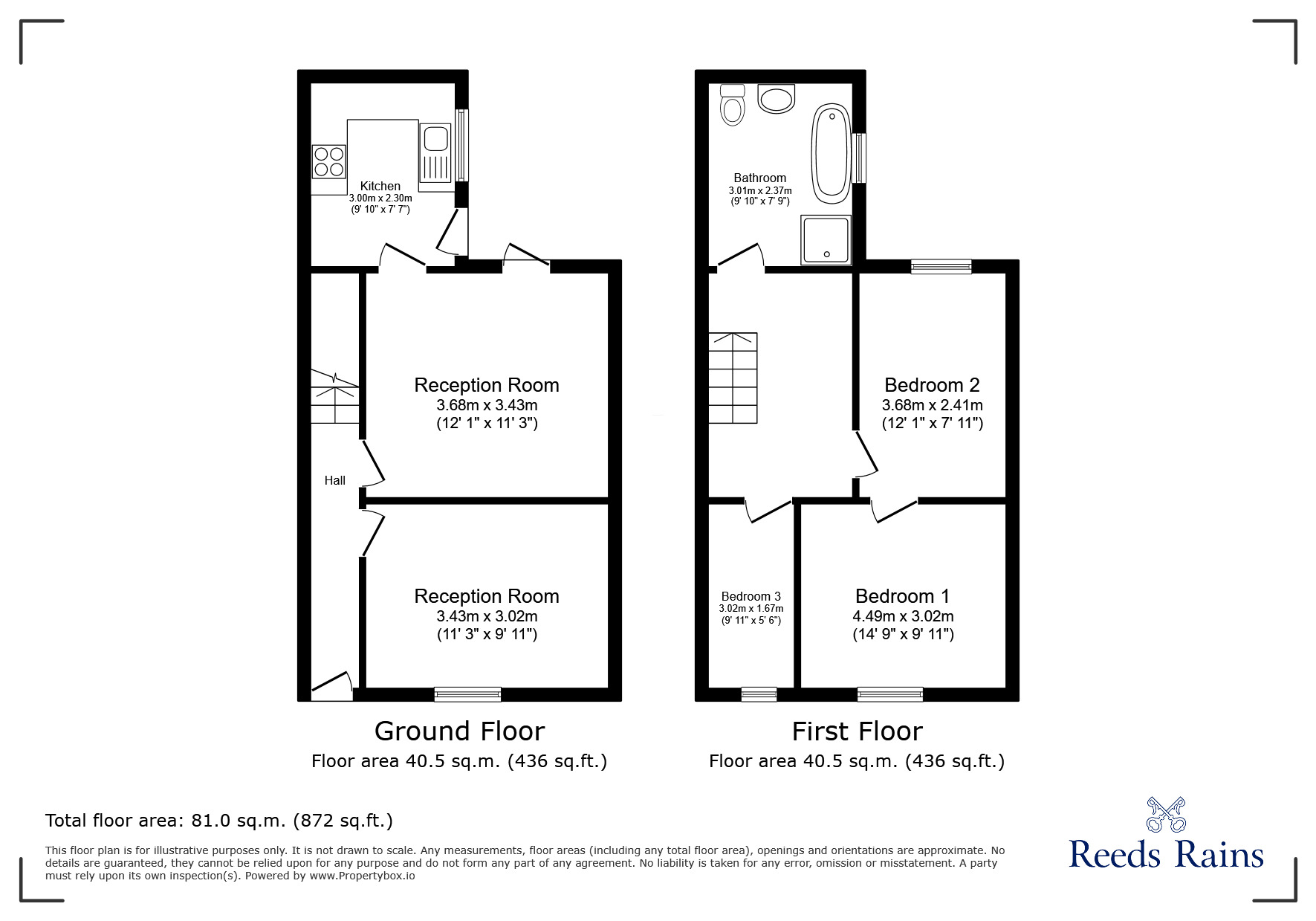 Floorplan of 3 bedroom Mid Terrace House for sale, Holstein Street, Preston, Lancashire, PR1