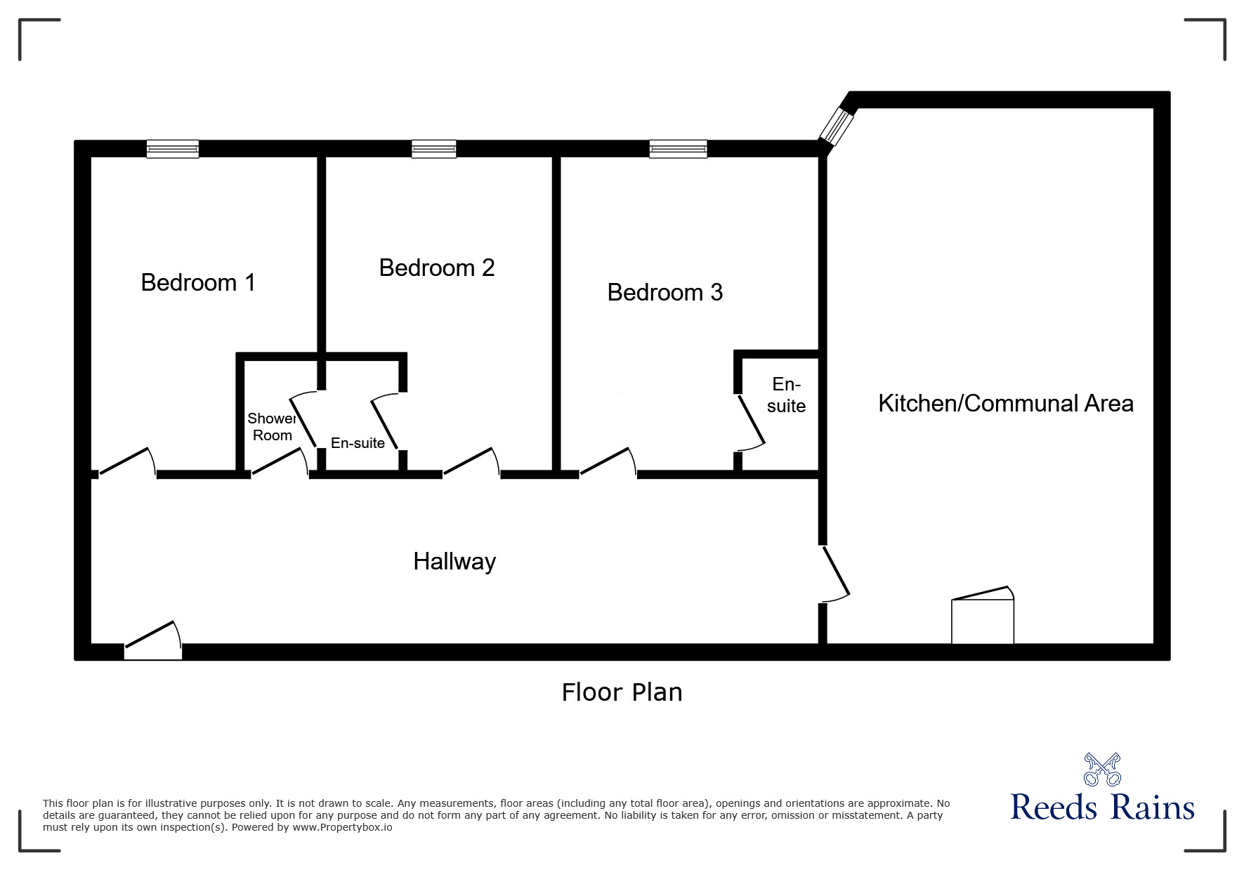 Floorplan of 3 bedroom Flat for sale, Leighton Street, Preston, Lancashire, PR1