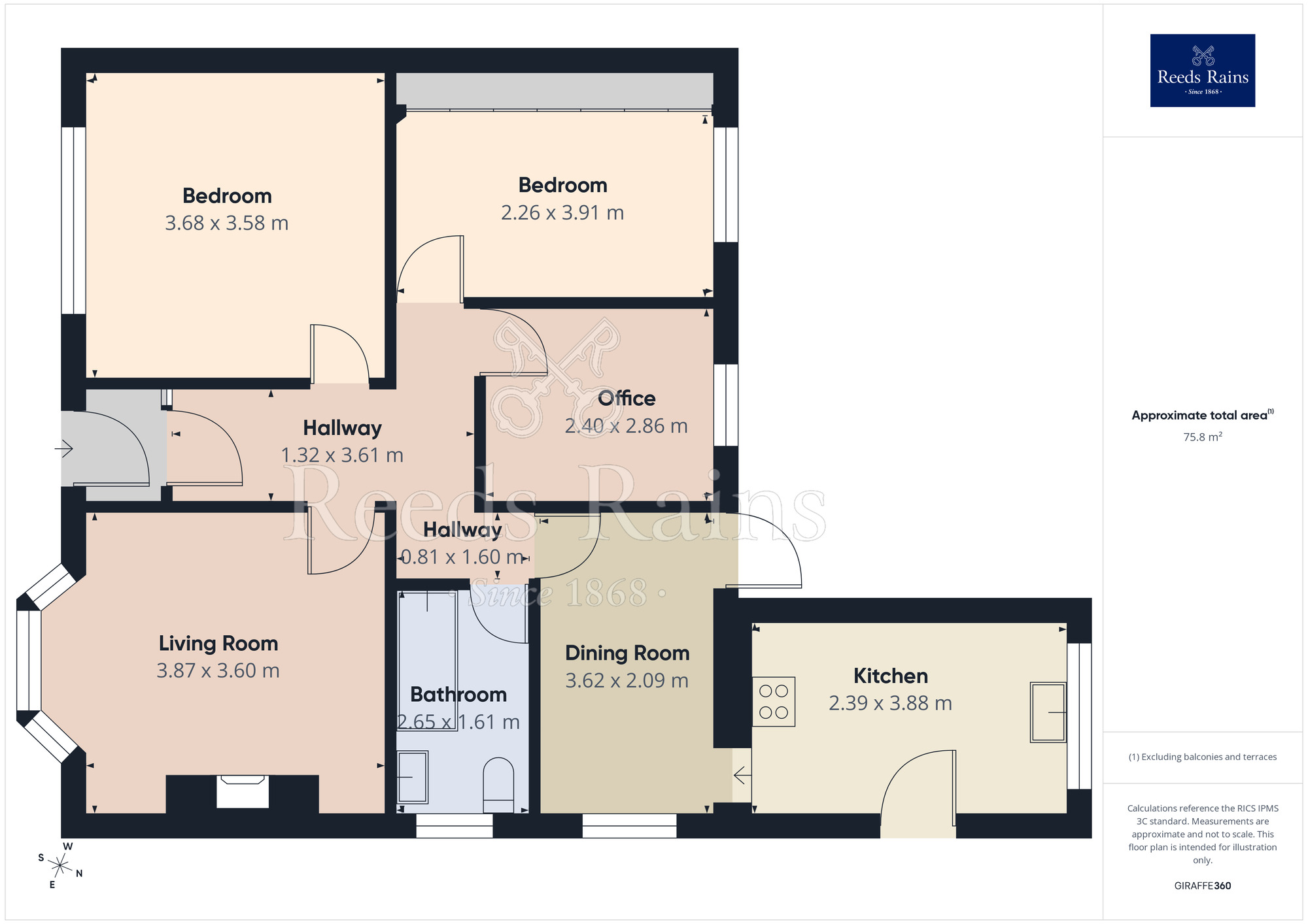 Floorplan of 3 bedroom Detached Bungalow for sale, Lytham Road, Ashton-on-Ribble, Lancashire, PR2