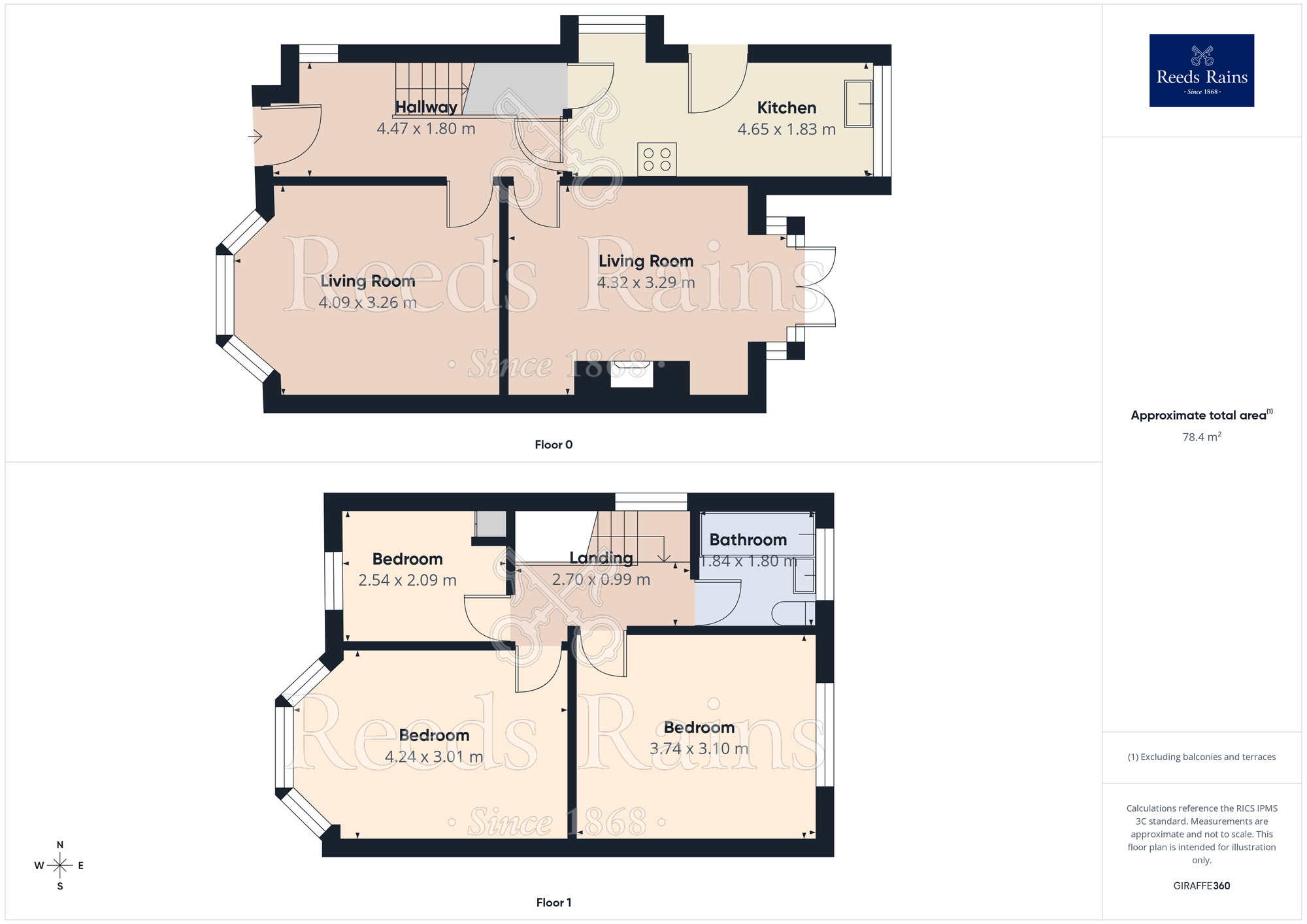 Floorplan of 3 bedroom Semi Detached House for sale, Green Drive, Barton, Lancashire, PR3
