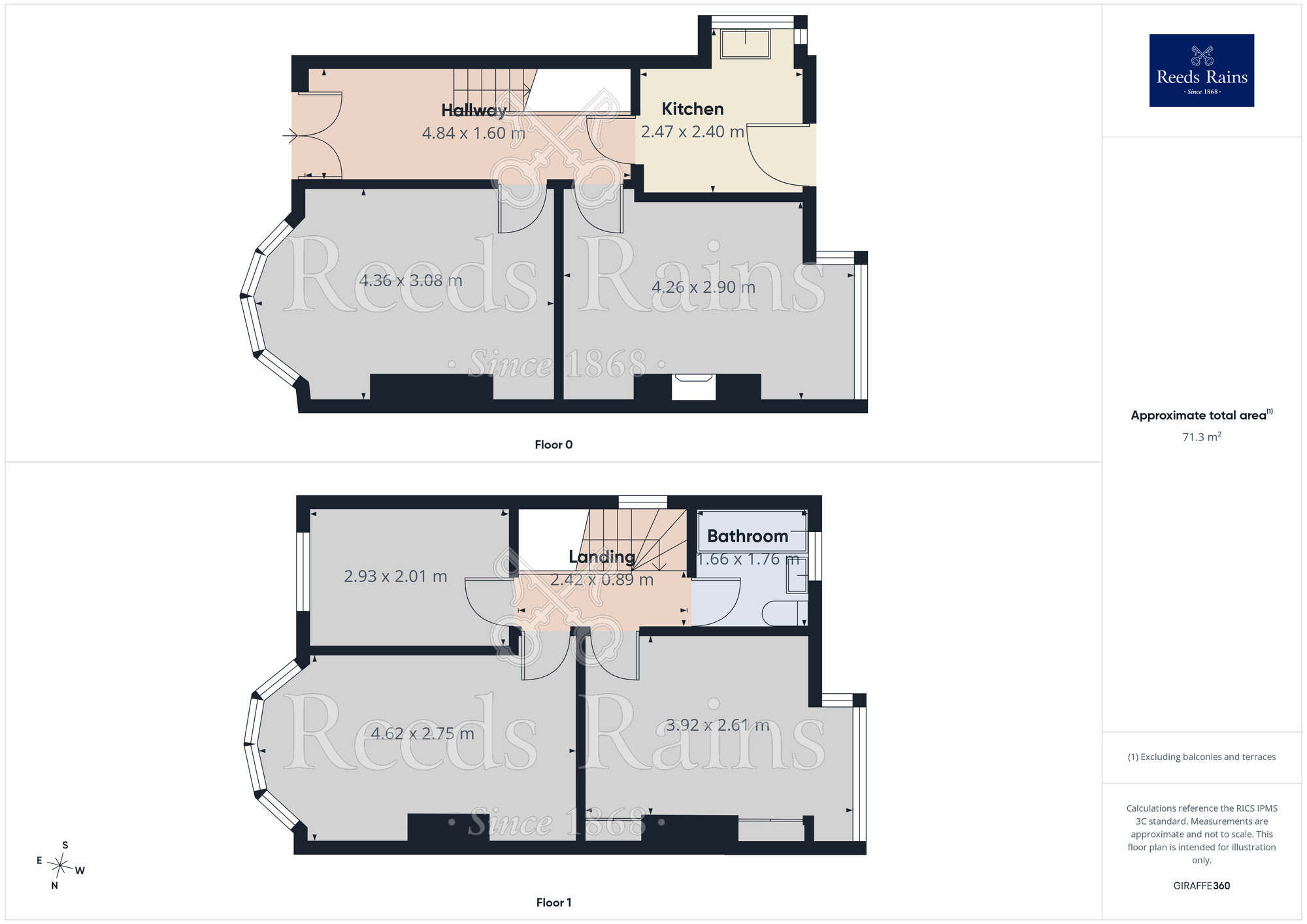 Floorplan of 3 bedroom Semi Detached House for sale, Merrick Avenue, Preston, Lancashire, PR1