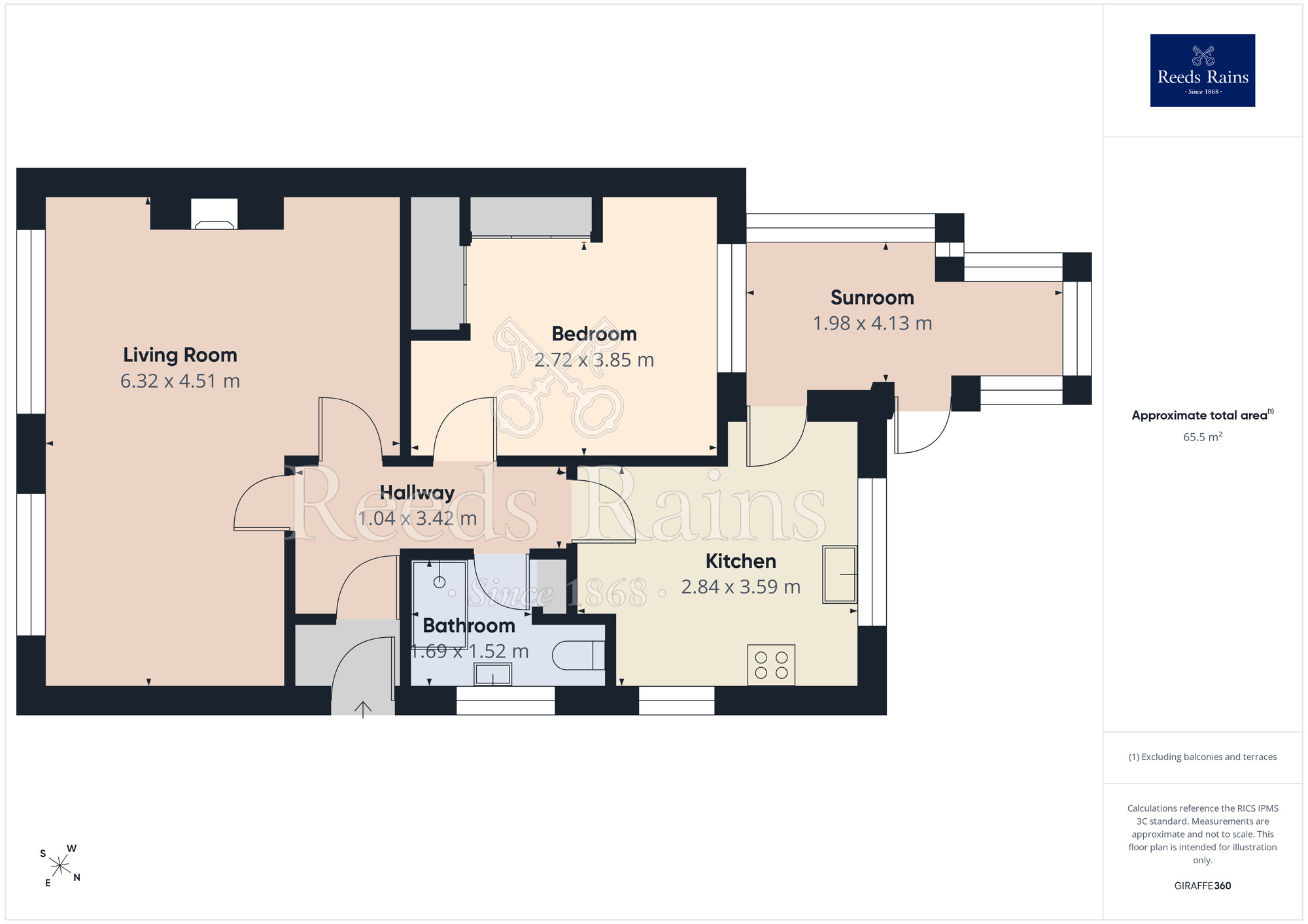 Floorplan of 1 bedroom Semi Detached Bungalow for sale, Burwood Drive, Ribbleton, Lancashire, PR2