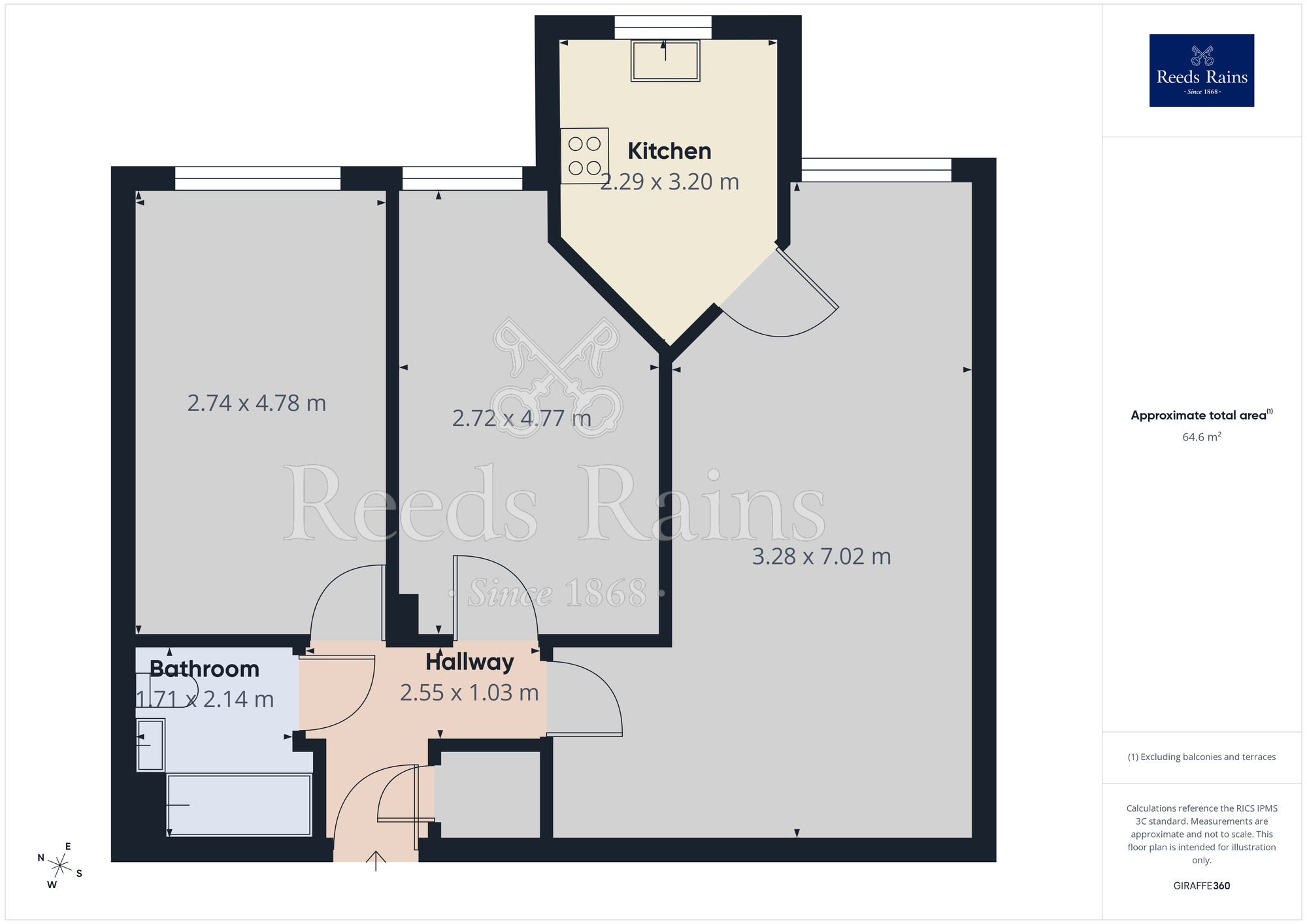 Floorplan of 2 bedroom Flat for sale, Brook Court, Dorman Close, Preston, PR2