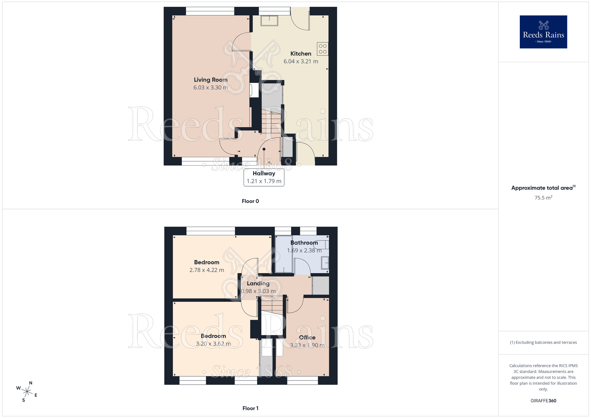 Floorplan of 3 bedroom Mid Terrace House for sale, Arnside Road, Ashton-on-Ribble, Lancashire, PR2