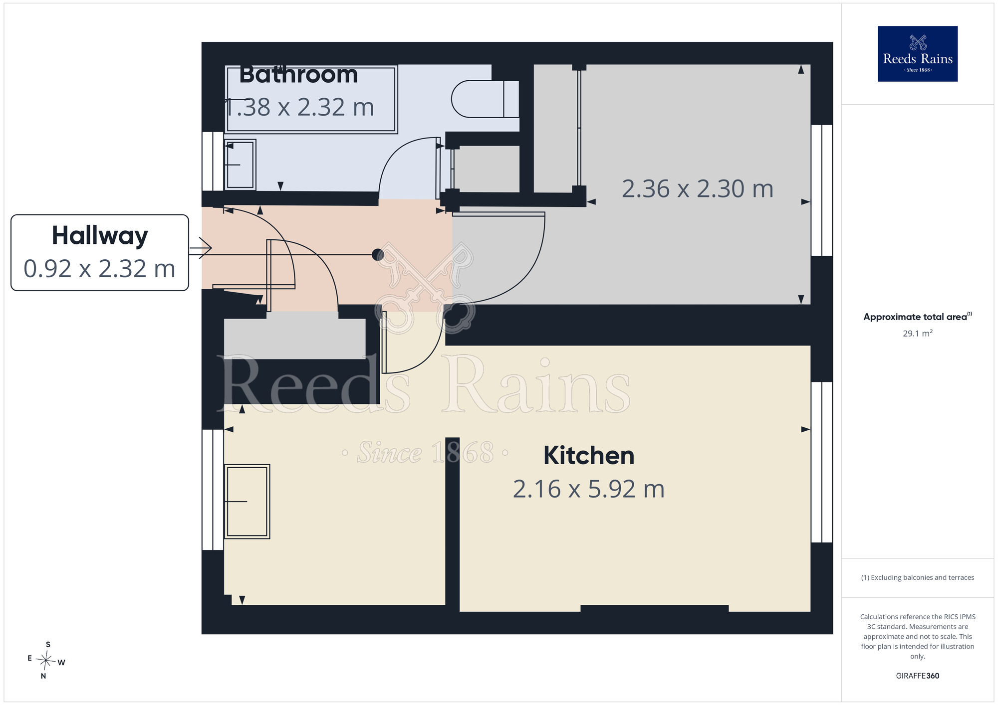 Floorplan of 1 bedroom Flat for sale, The Paddock, Fulwood, Lancashire, PR2