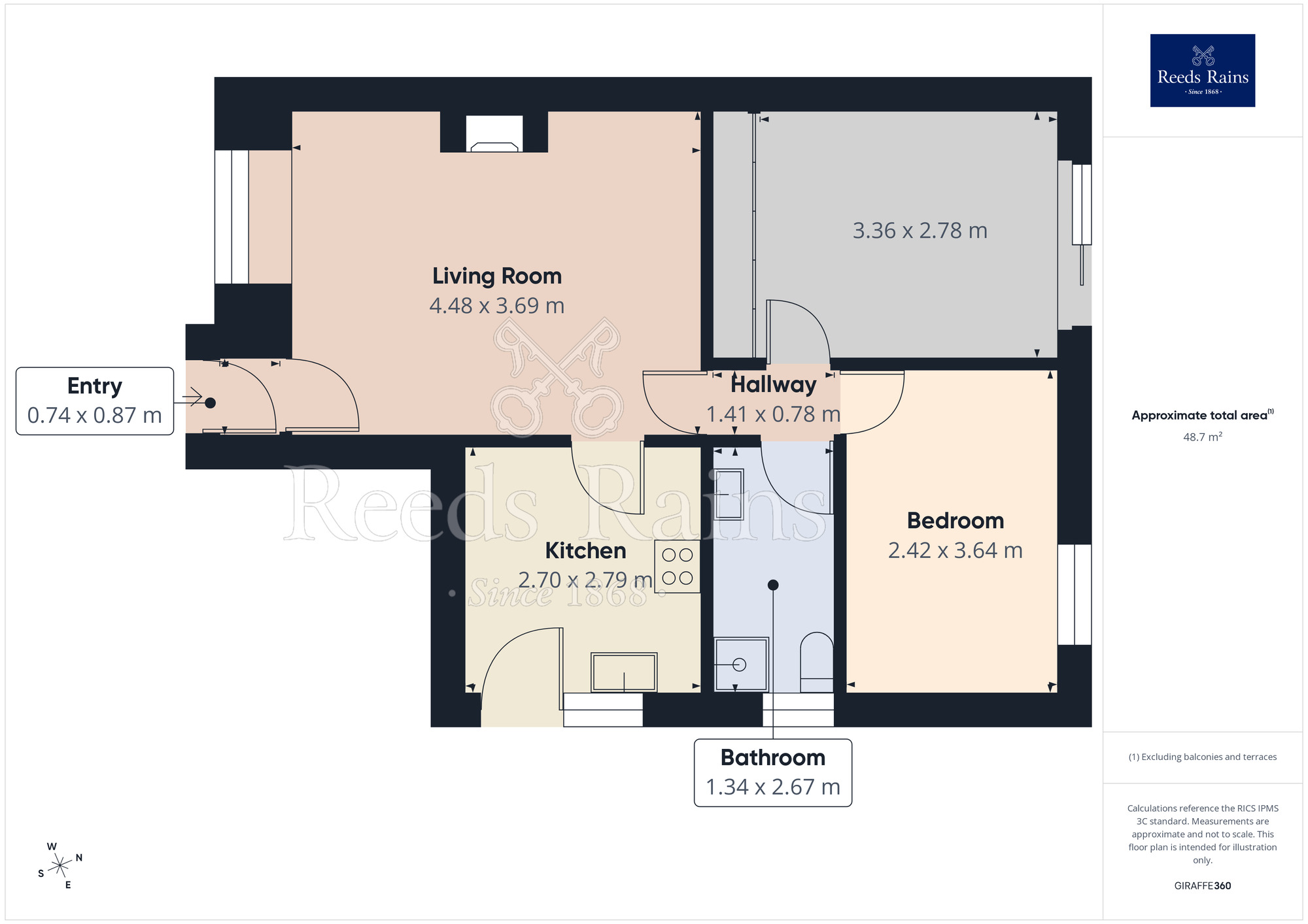 Floorplan of 2 bedroom Semi Detached Bungalow for sale, Garrison Road, Fulwood, Lancashire, PR2