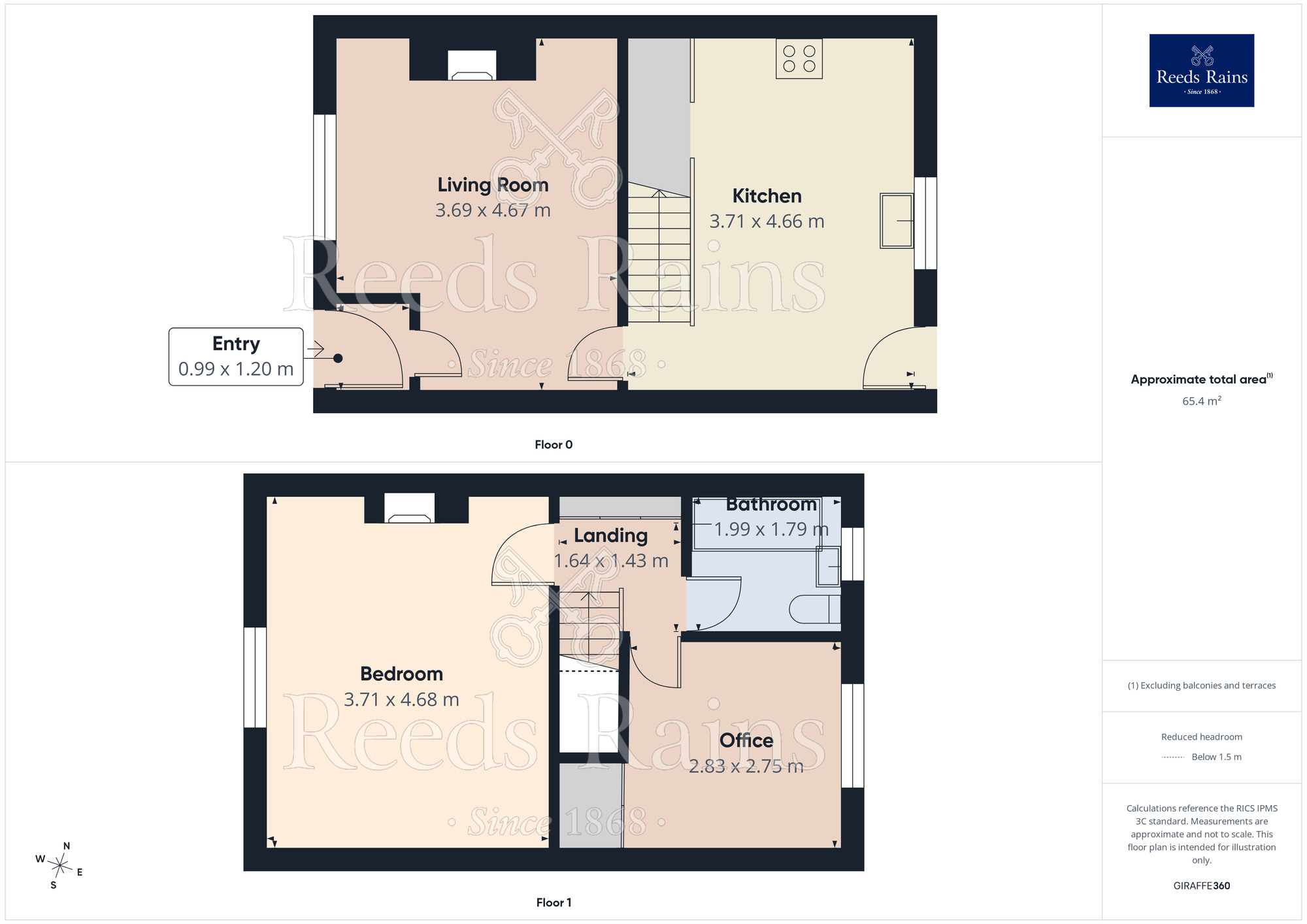 Floorplan of 2 bedroom Mid Terrace House for sale, Gathurst Road, Ashton-on-Ribble, Lancashire, PR2