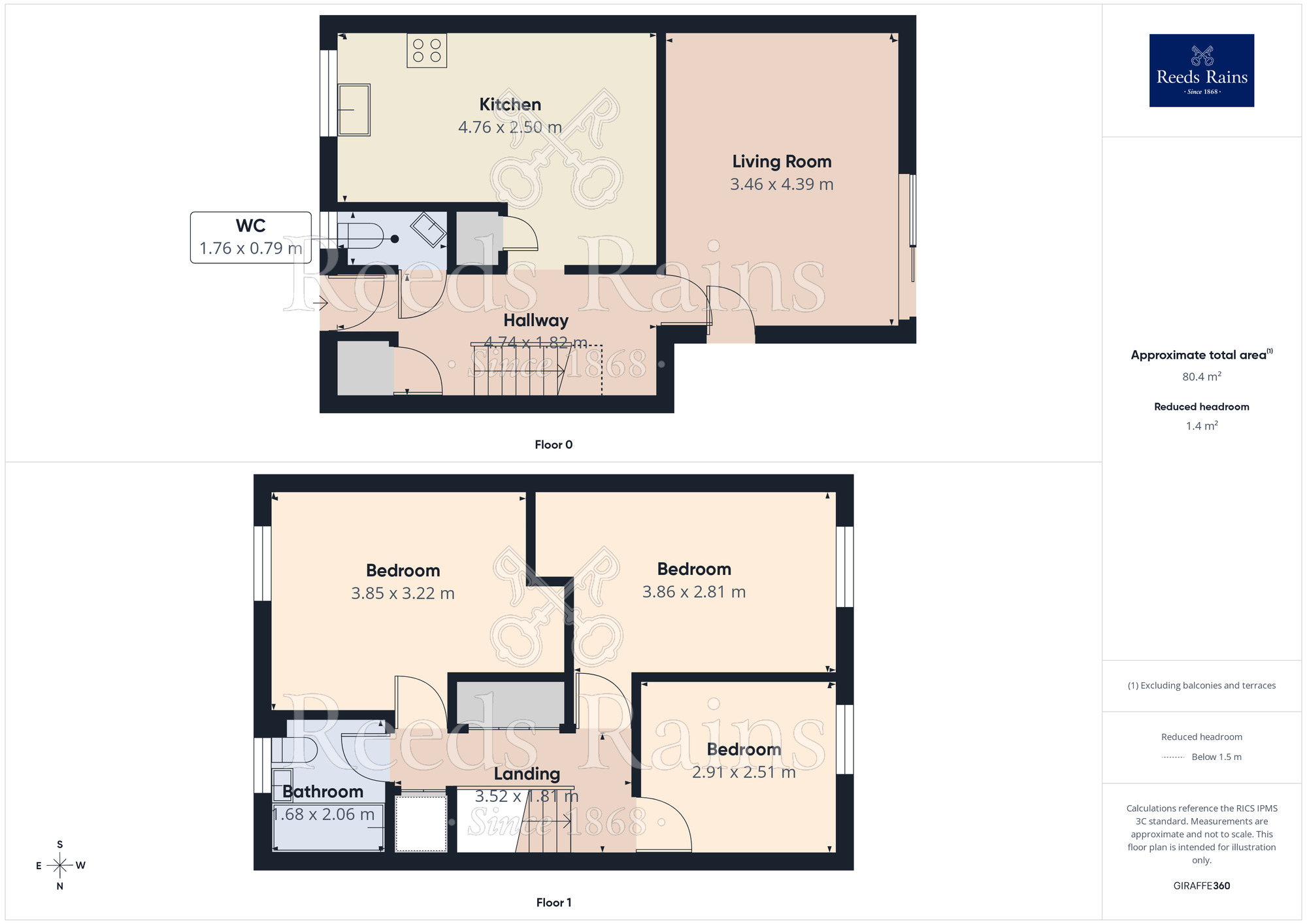 Floorplan of 3 bedroom Mid Terrace House for sale, Starrgate Drive, Ashton-on-Ribble, Lancashire, PR2