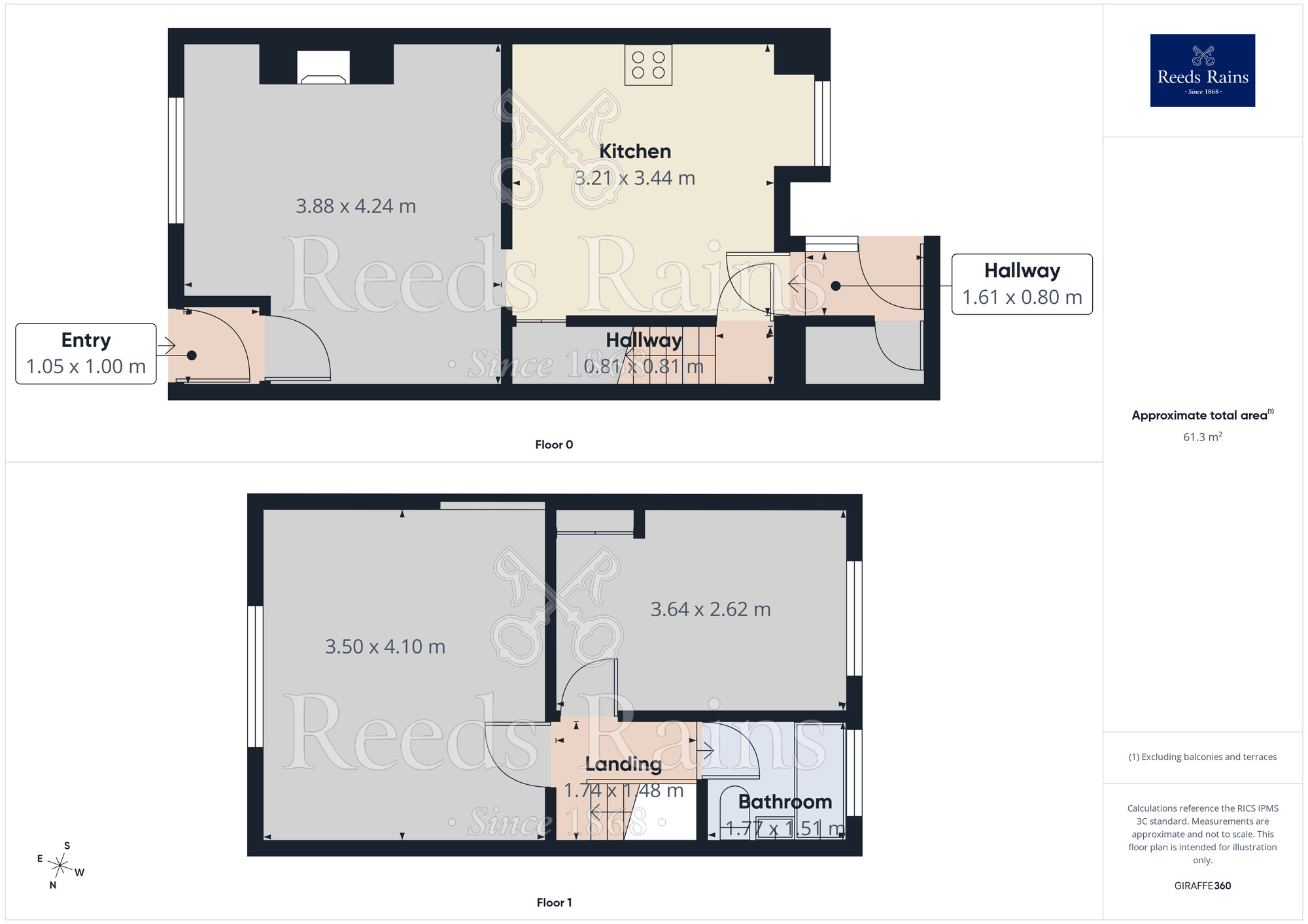 Floorplan of 2 bedroom Mid Terrace House for sale, Murdock Avenue, Ashton-on-Ribble, Lancashire, PR2