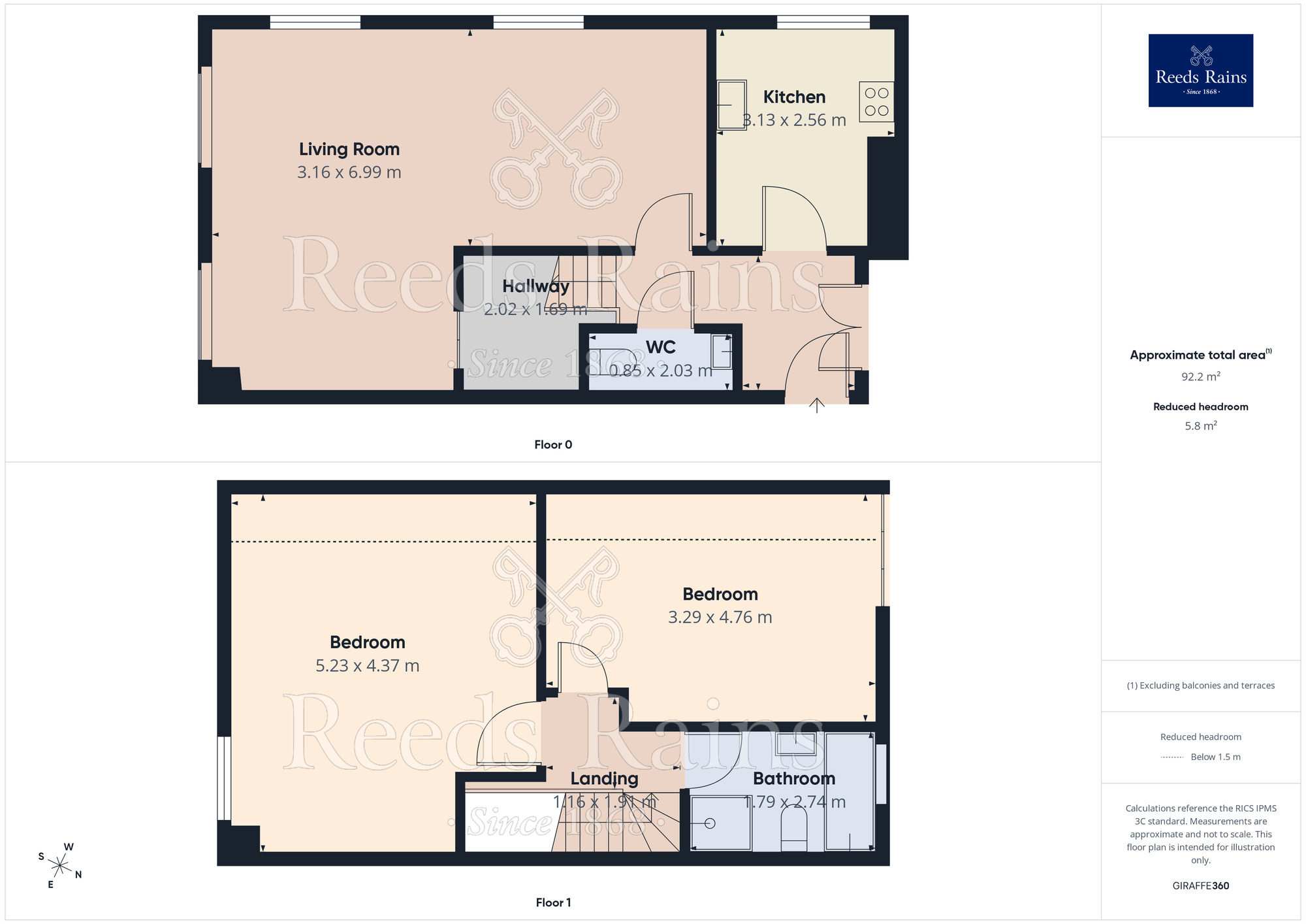 Floorplan of 2 bedroom Flat for sale, Winckley Street, Preston, Lancashire, PR1