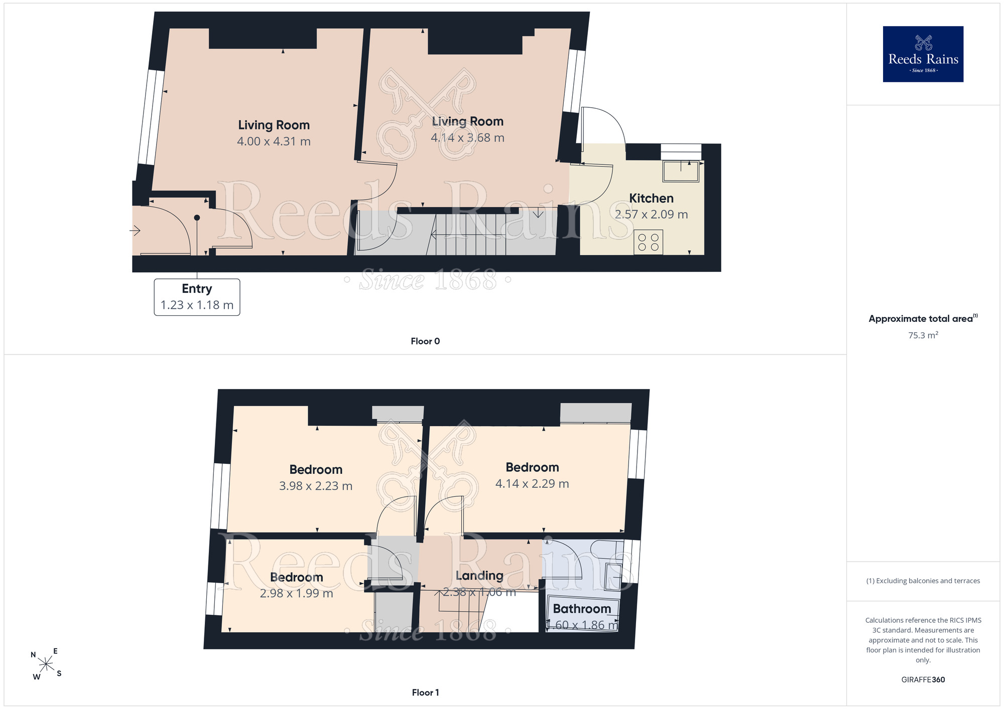 Floorplan of 3 bedroom Mid Terrace House for sale, Ephraim Street, Preston, Lancashire, PR1