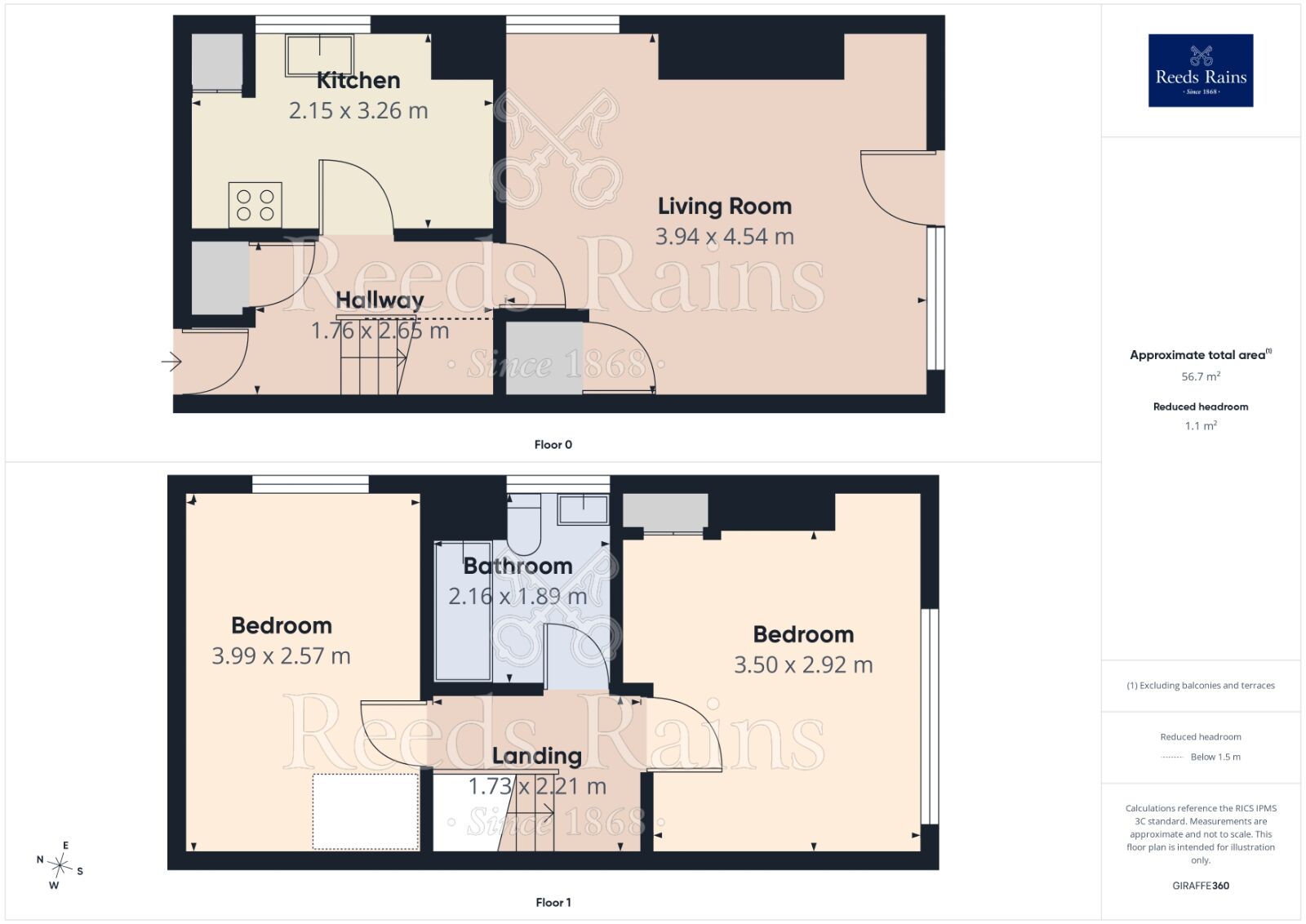 Floorplan of 2 bedroom Flat for sale, Samuel Street, Preston, Lancashire, PR1