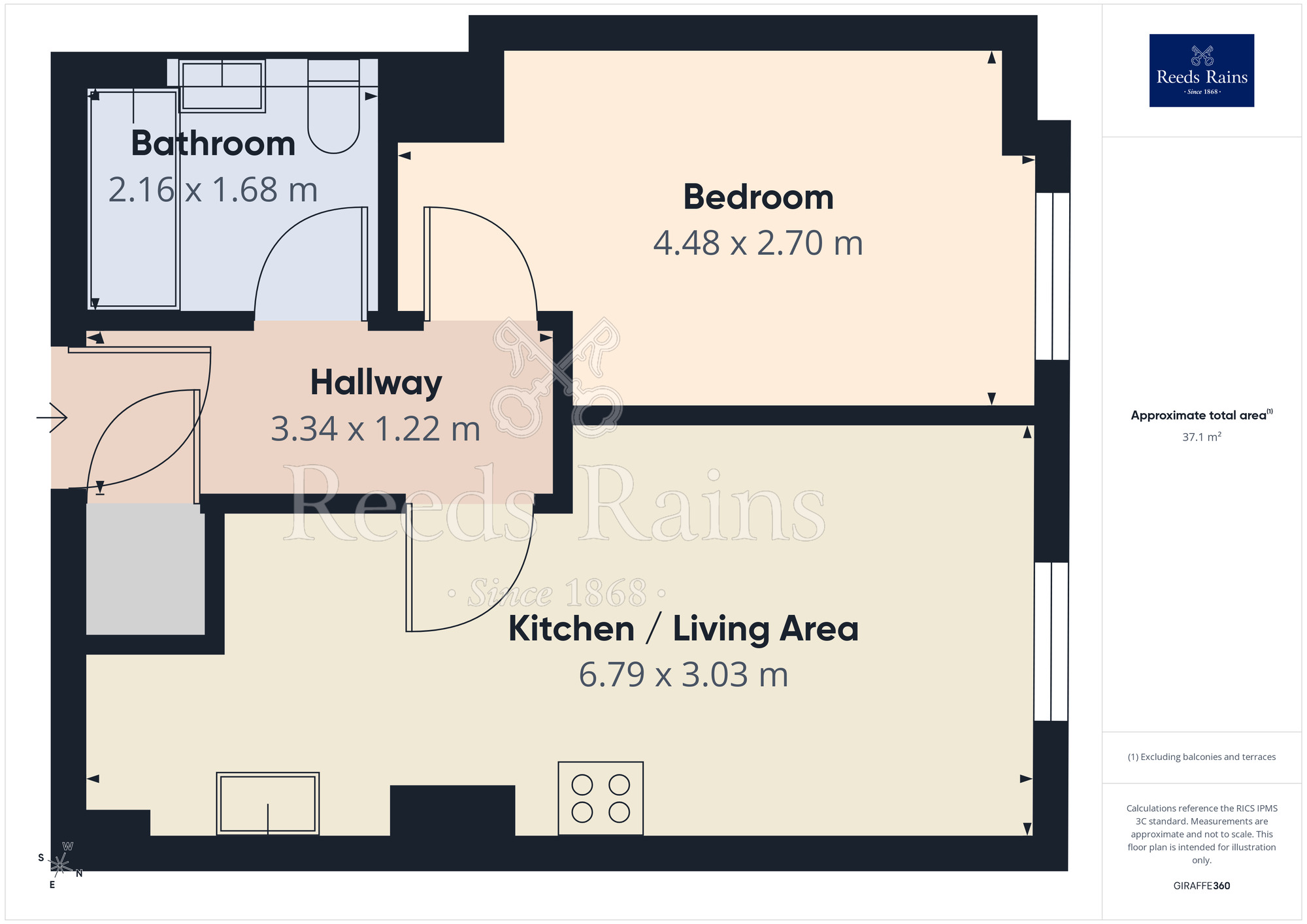 Floorplan of 1 bedroom Flat for sale, Cross Street, Preston, Lancashire, PR1