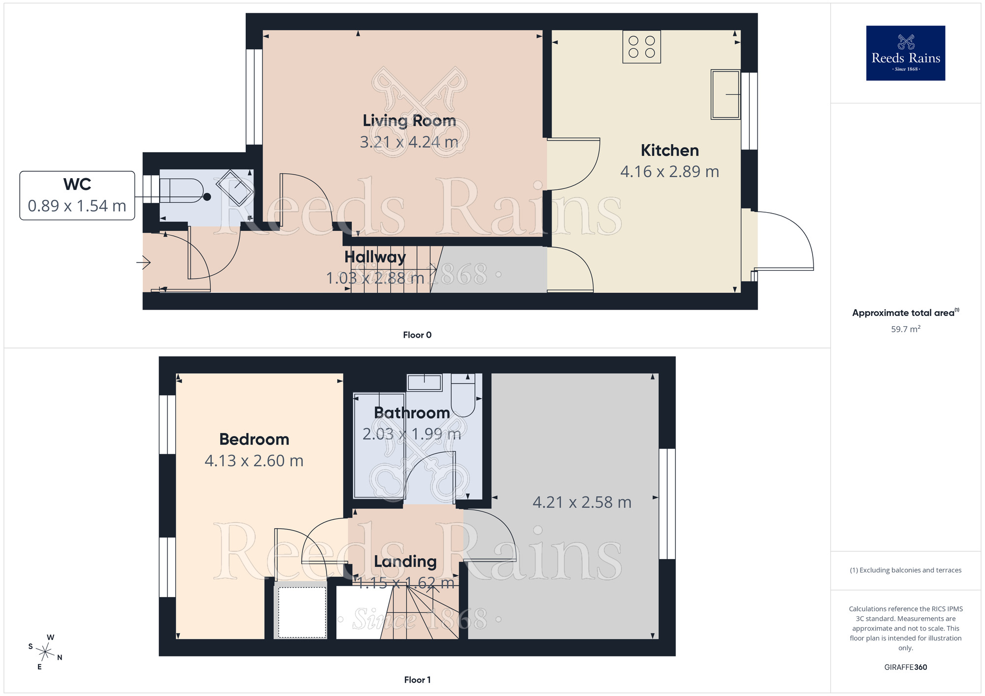 Floorplan of 2 bedroom Semi Detached House for sale, Dorman Close, Ashton-on-Ribble, Lancashire, PR2
