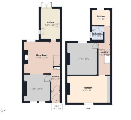 Floorplan of 3 bedroom Mid Terrace House for sale, Shelley Road, Ashton-on-Ribble, Lancashire, PR2