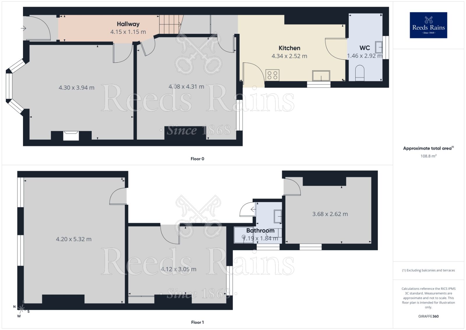 Floorplan of 3 bedroom Mid Terrace House to rent, Miller Road, Preston, Lancashire, PR1