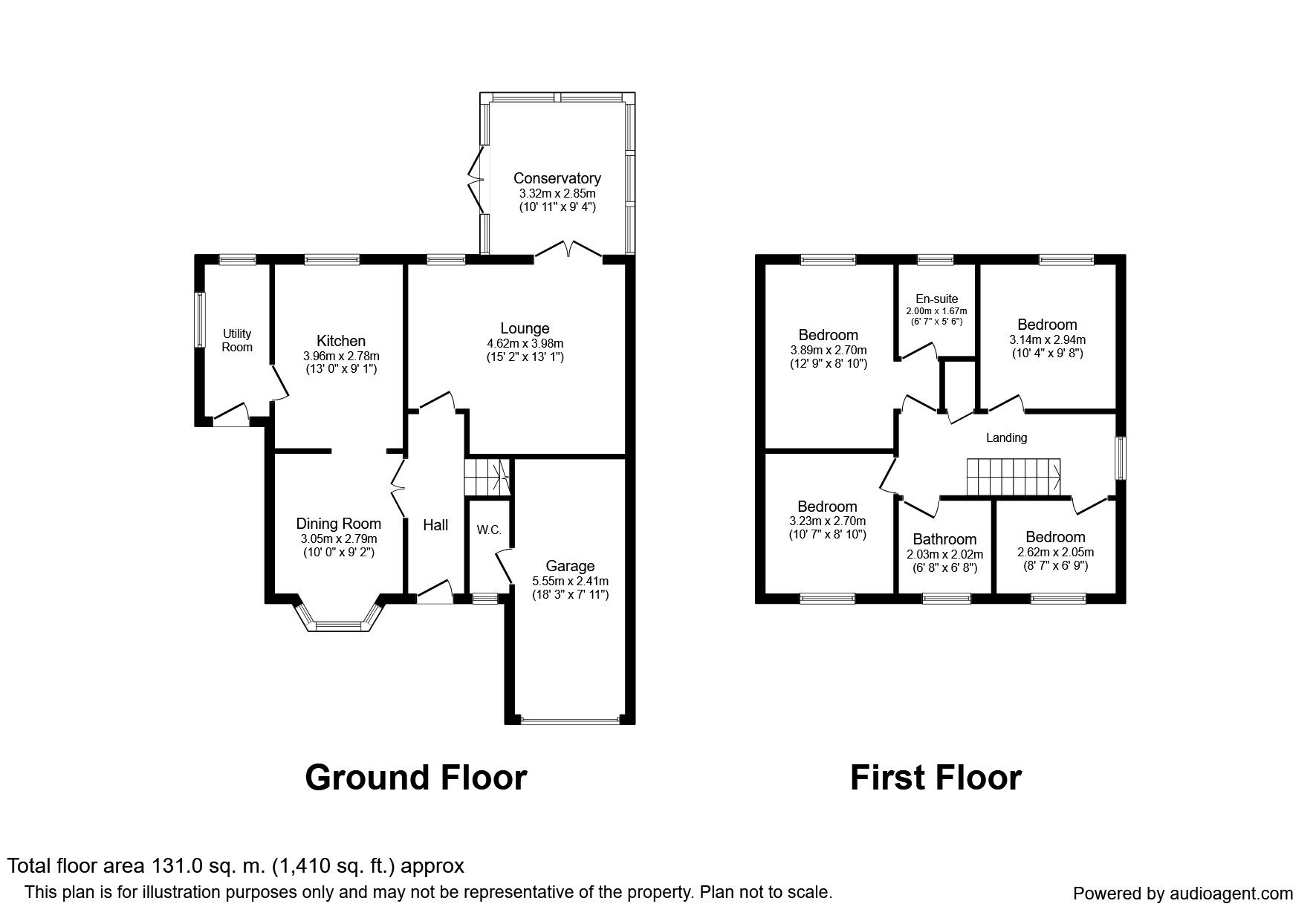 Floorplan of 4 bedroom Detached House to rent, The Howgills, Fulwood, Preston, PR2