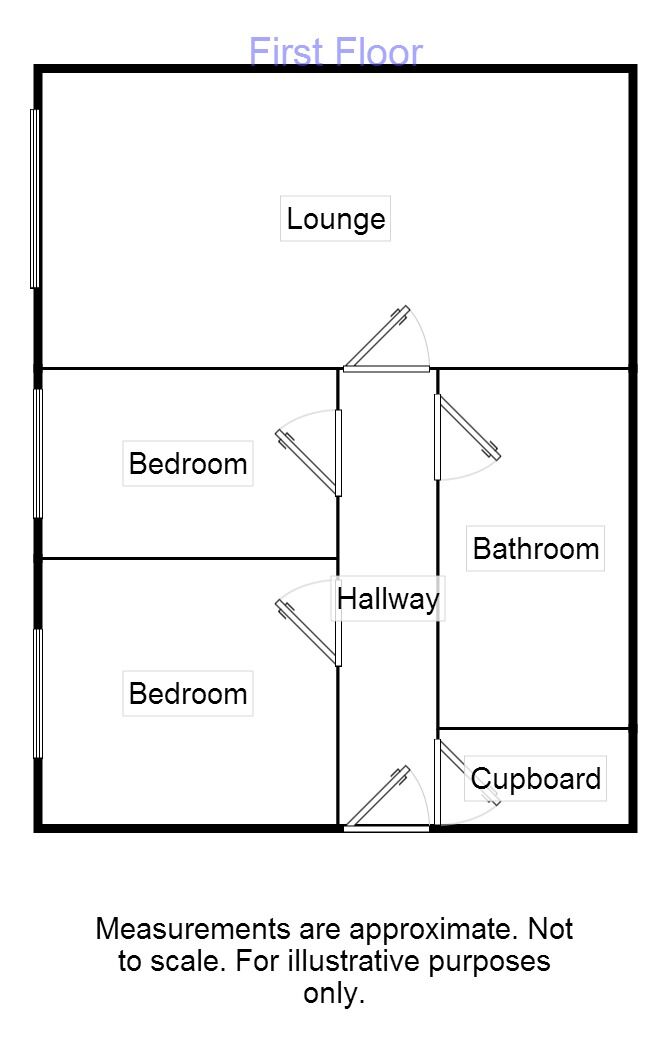 Floorplan of 2 bedroom Flat to rent, Ladybank Avenue, Fulwood, Preston, PR2