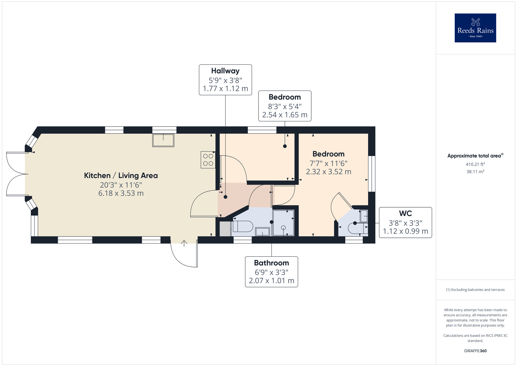 Floorplan of 2 bedroom Detached Property for sale, Foxhunter Residential Caravan Park, Monkton Street, Ramsgate, CT12