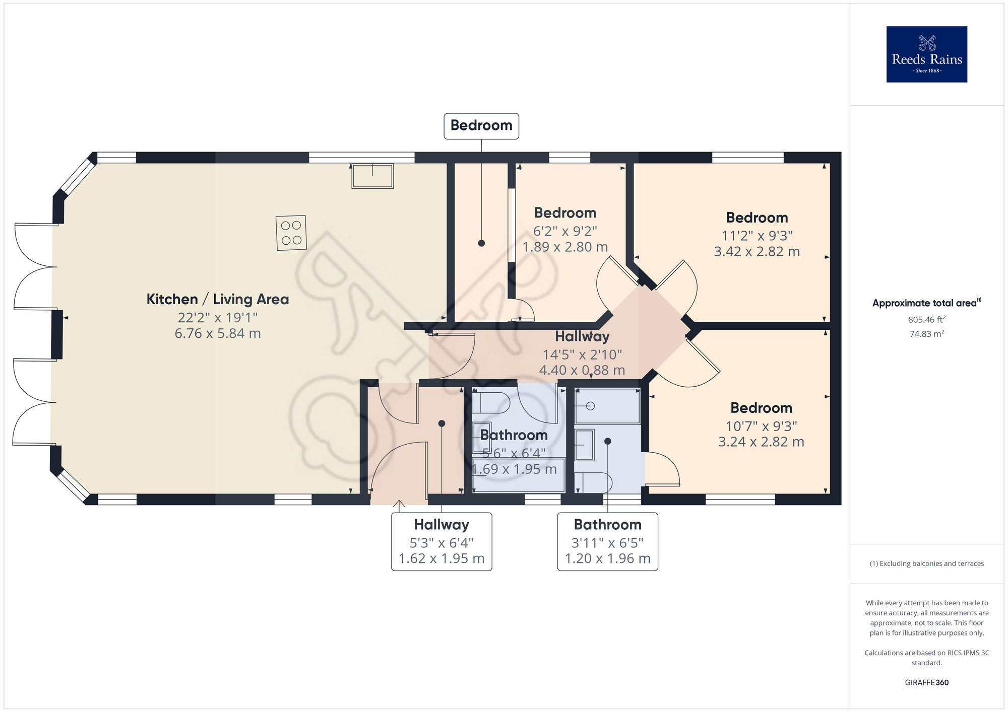 Floorplan of 3 bedroom Detached Property for sale, Foxhunter Residential Caravan Park, Monkton Street, Ramsgate, CT12