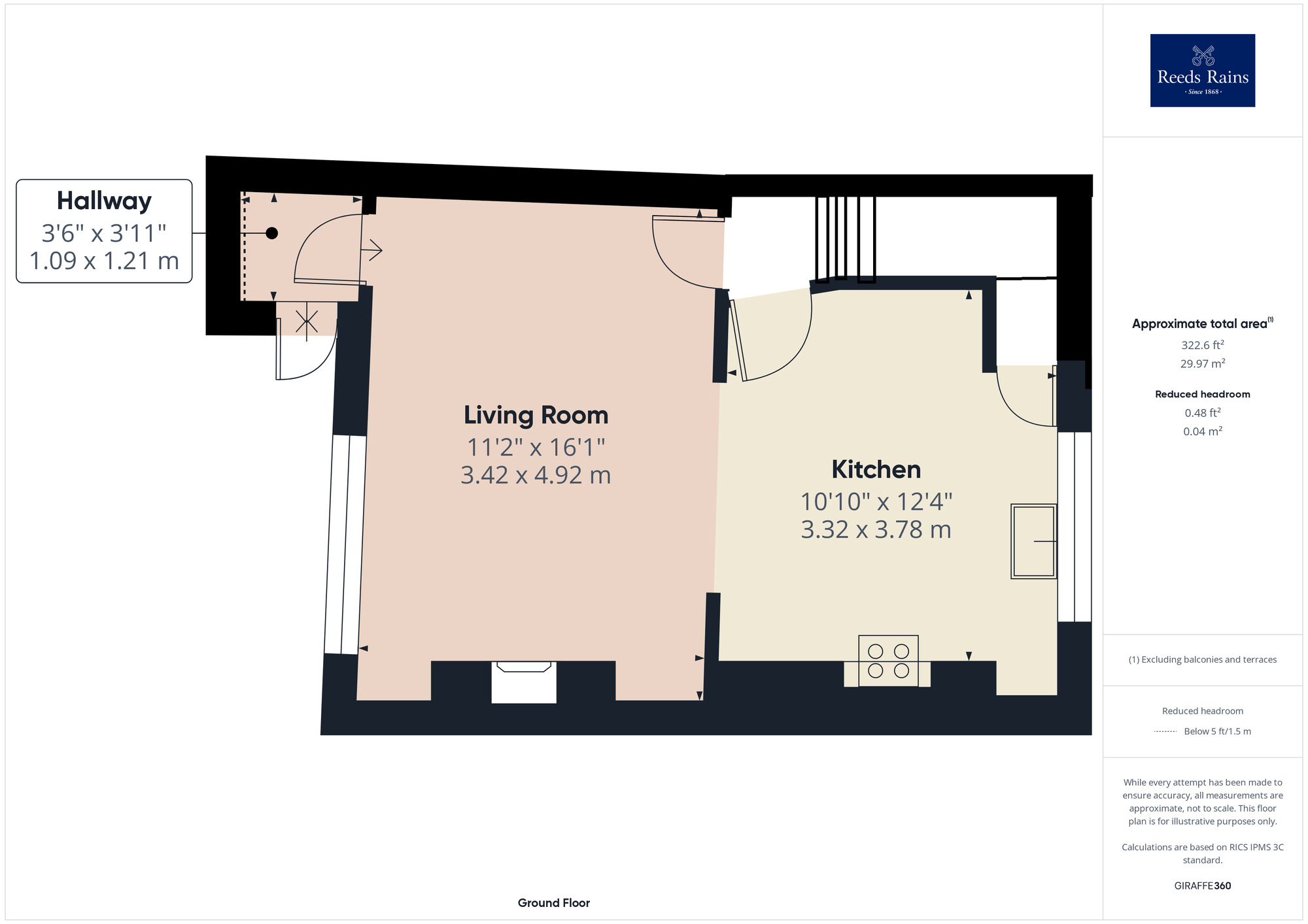 Floorplan of 3 bedroom Mid Terrace House for sale, Shaftsbury Street, Ramsgate, Kent, CT11