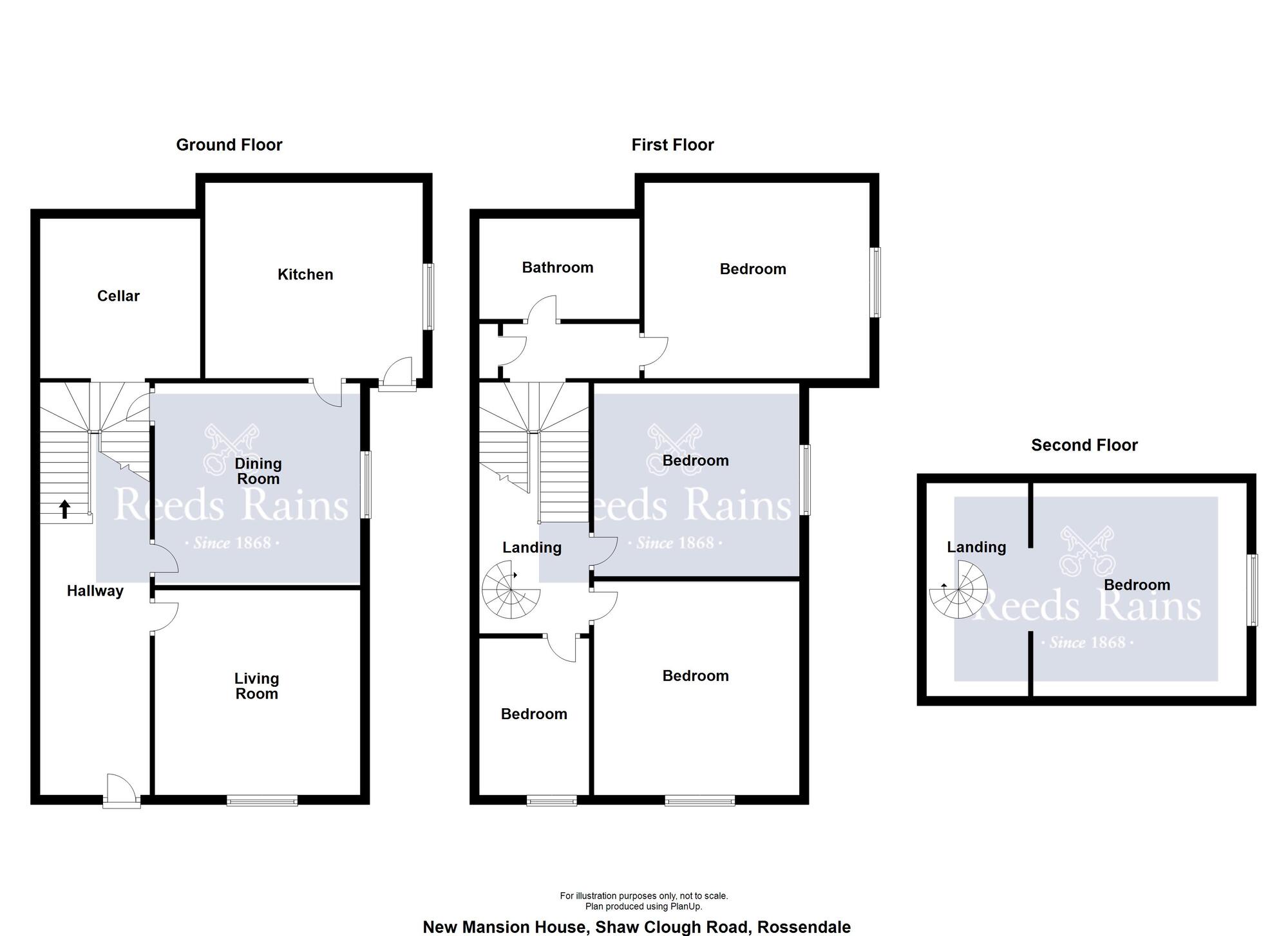Floorplan of 5 bedroom Semi Detached House for sale, Shawclough Road, Rossendale, Lancashire, BB4