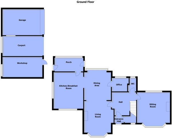 Floorplan of 4 bedroom Detached House for sale, The Firs, Esk Avenue, Edenfield, Bury, BL0