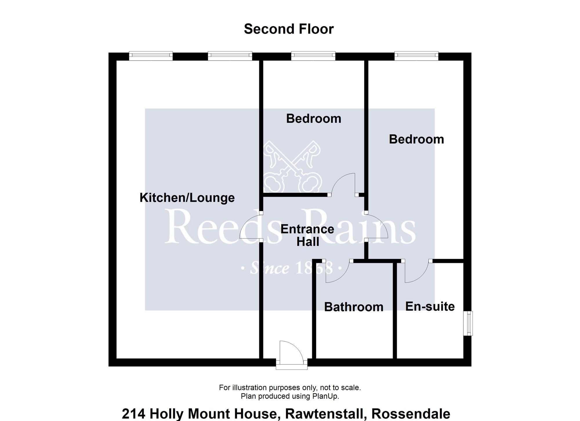 Floorplan of 2 bedroom  Flat for sale, Holly Mount Way, Rossendale, Lancashire, BB4
