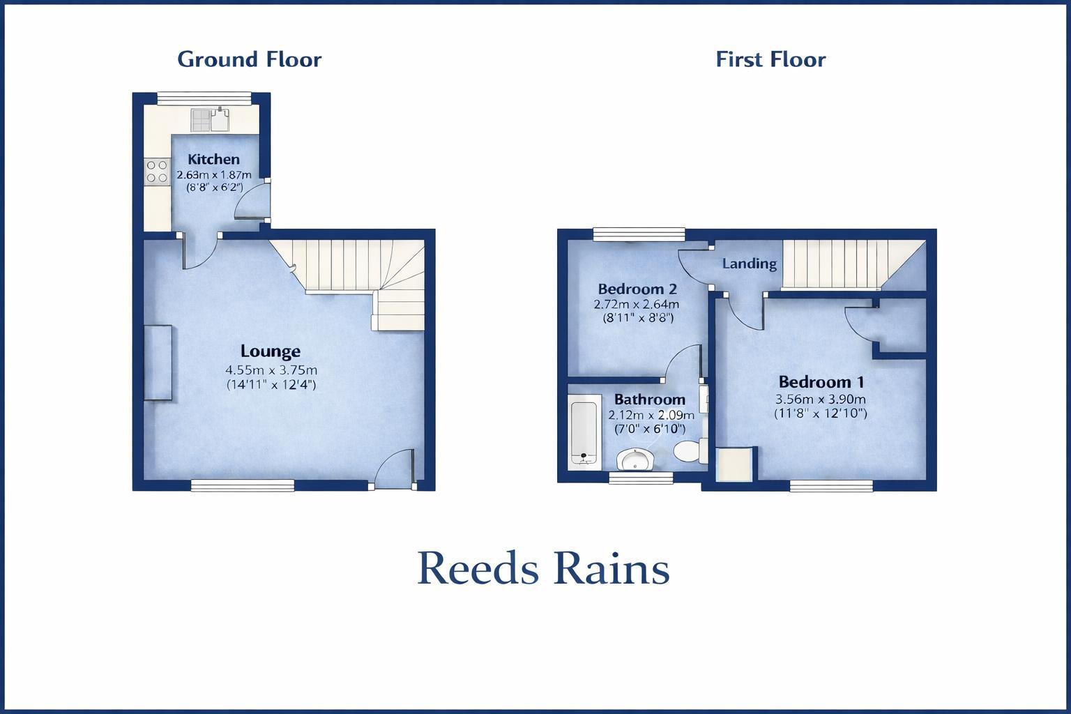 Floorplan of 2 bedroom End Terrace House for sale, Bridge Street, Lumb, Lancashire, BB4